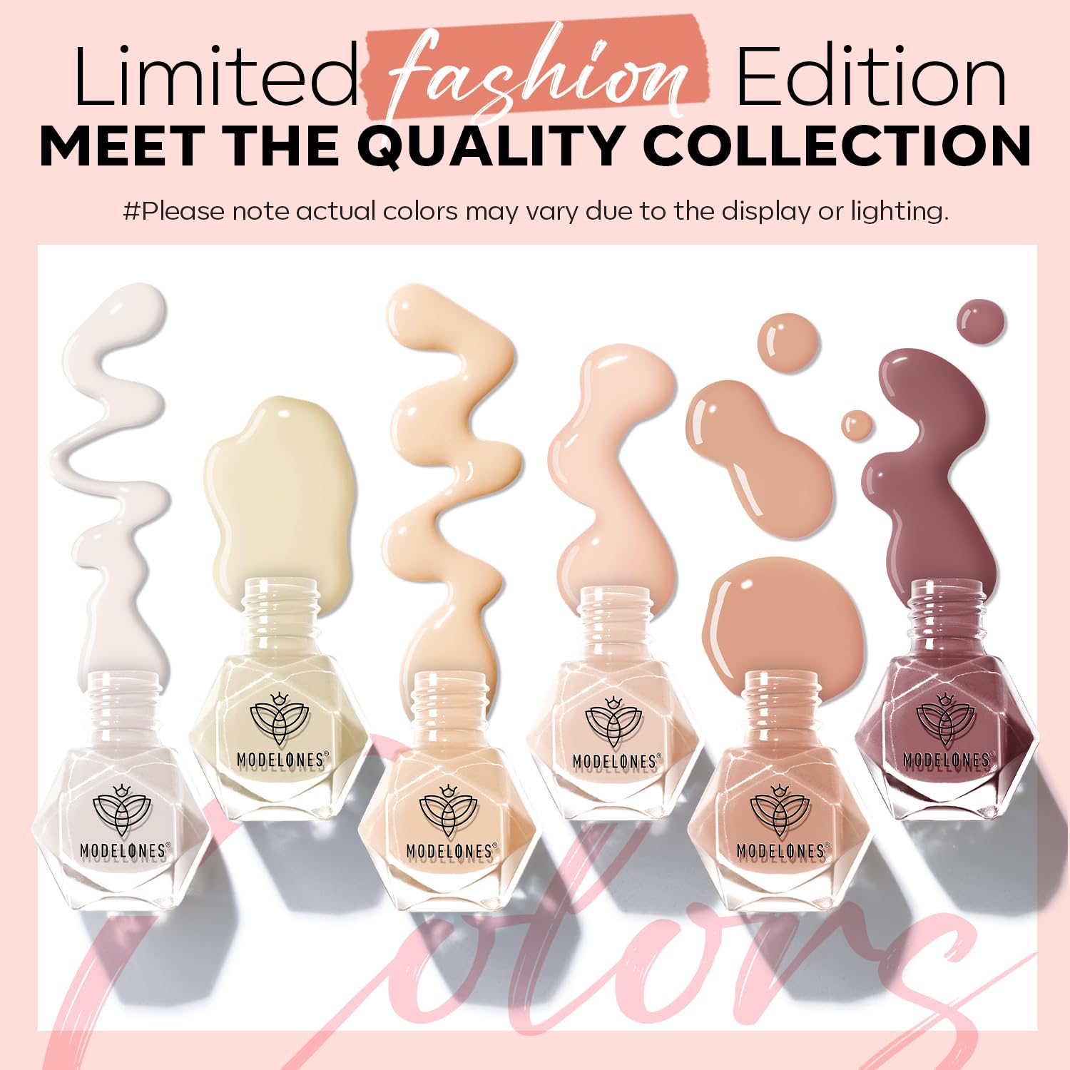 modelones Nail Polish Set 6 Colors Nude Pink Skin Tones Neutral Brown Nail Polish Kit Quick Dry Nail Polish All Seasons Neutral Brown Manicure DIY Nail Art Salon Home Gift for Women Girls - Image 2