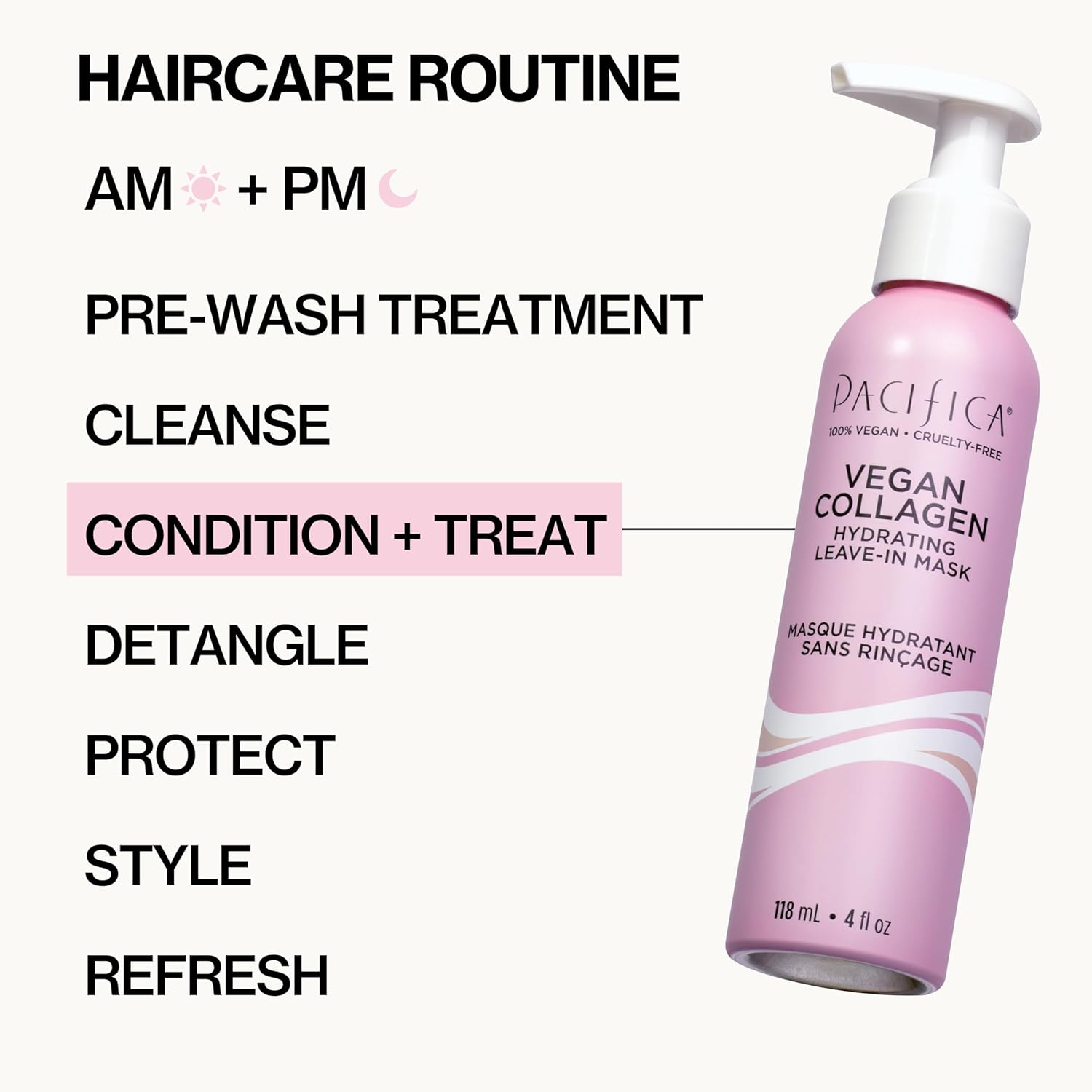 Pacifica Vegan Collagen Leave-In Repair Hair Mask 4oz for Dry Damaged Hair - Image 10