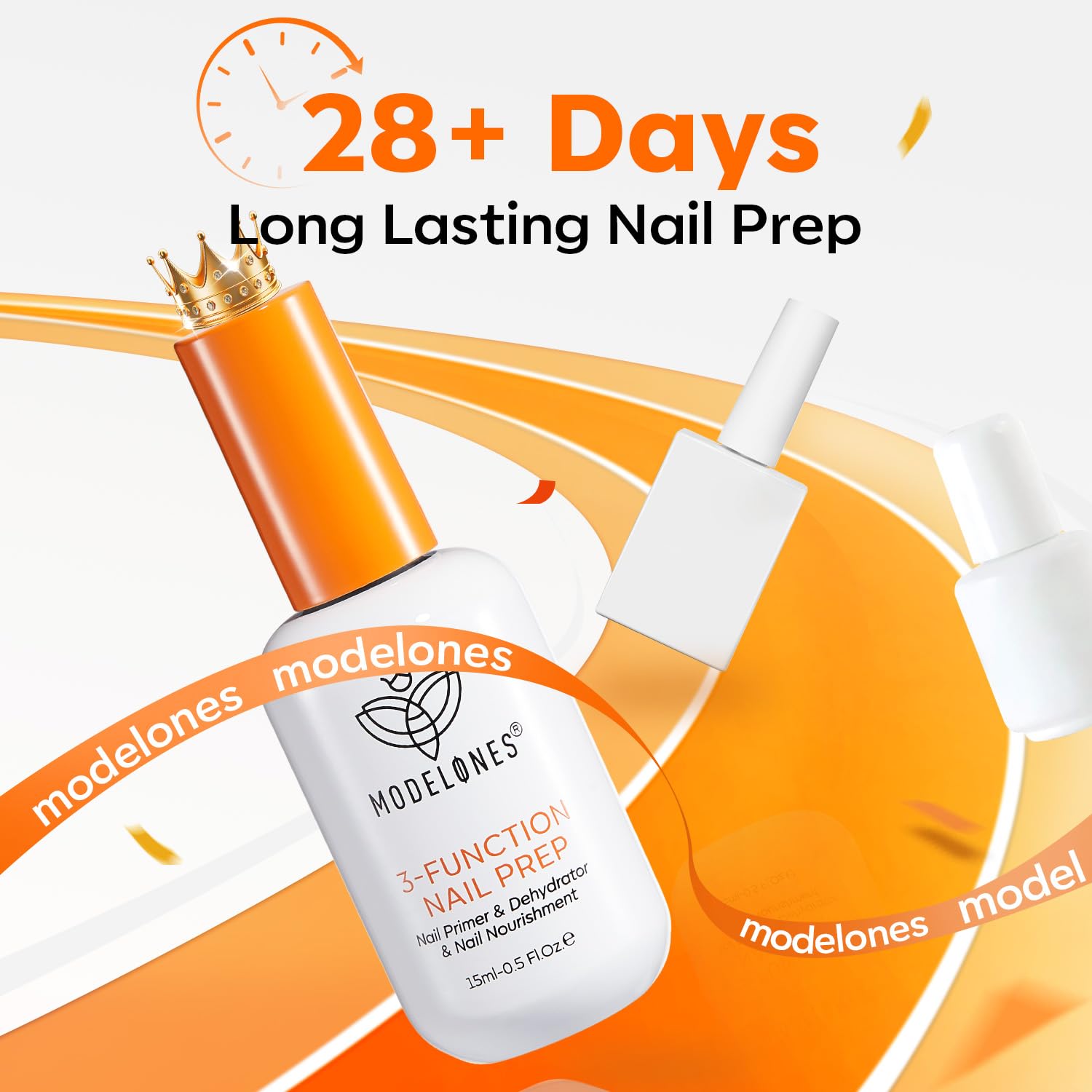 modelones Nail Dehydrator and Primer, 3-in-One HEMA-Free Nourishing Prep for Acrylic & Gel Nails, Supports Growth - Image 5