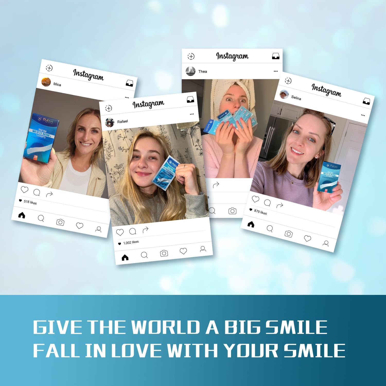 Teeth Whitening Strips - 20 Whitening Strips for Teeth Sensitive, Professional, Fast Remove Smoking, Coffee, Wine Stains, Teeth Whitening Kit Pack of 10 Non-Slip Strips Treatments - Image 7
