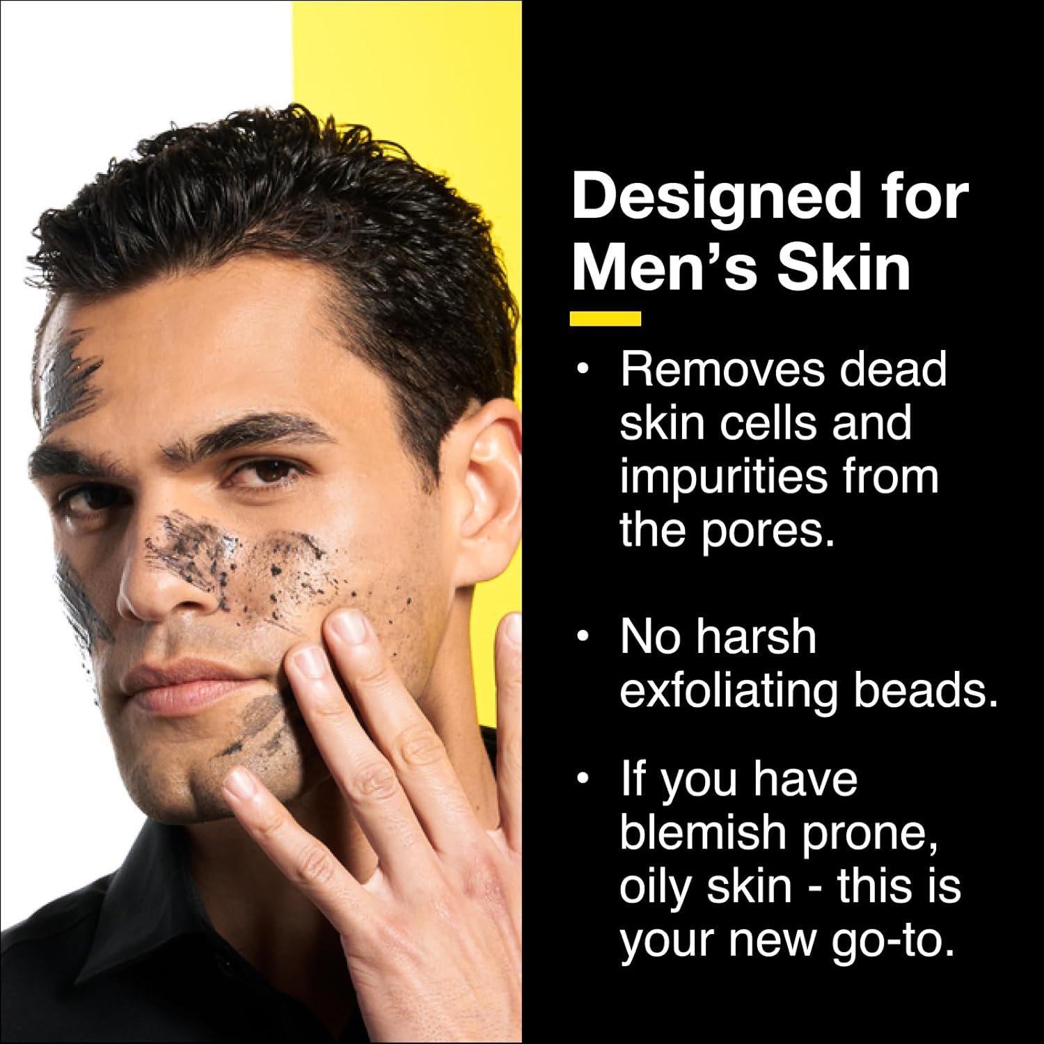 Lumin - Charcoal Scrub Deep Detox for Men - Face Cleanser for Men, Pre Shave Scrub, A Charcoal Face Exfoliator That Refreshes & Rejuvenates The Skin, Suitable for all skin types, 30ml, 2-Pack - Image 3