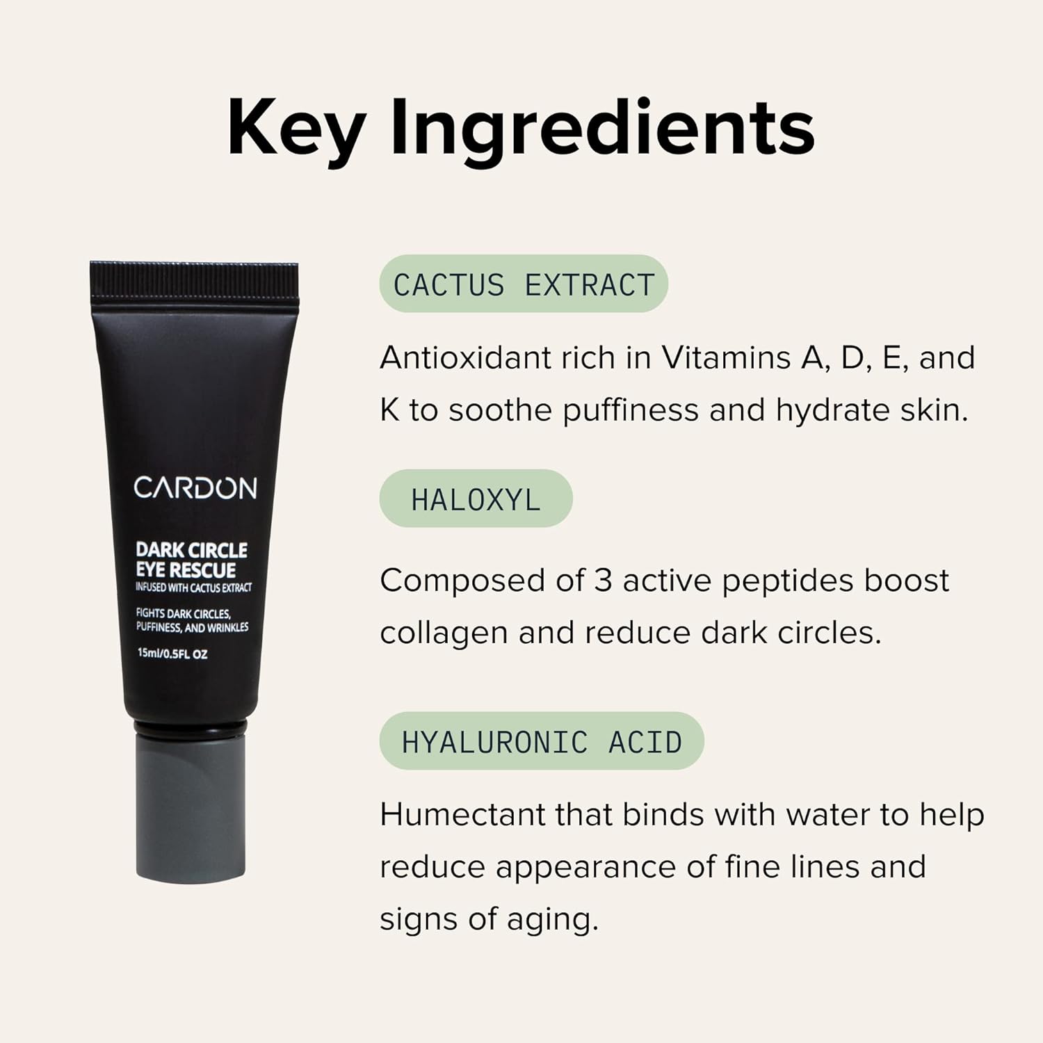 Cardon Dark Circle Rescue Under Eye Roller Stick 0.5 oz for Men & Women - Image 3