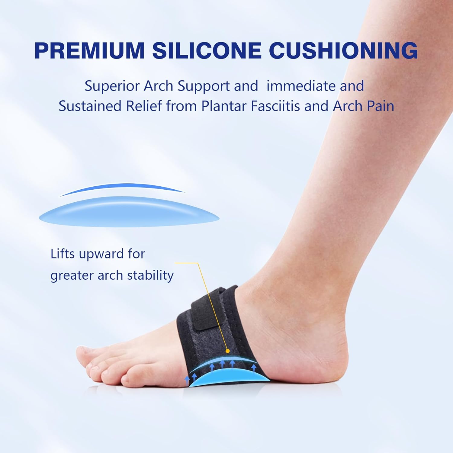 Adjustable Foot Arch Support Brace 1 Pair for Flat Feet and Plantar Fasciitis Relief - Image 3