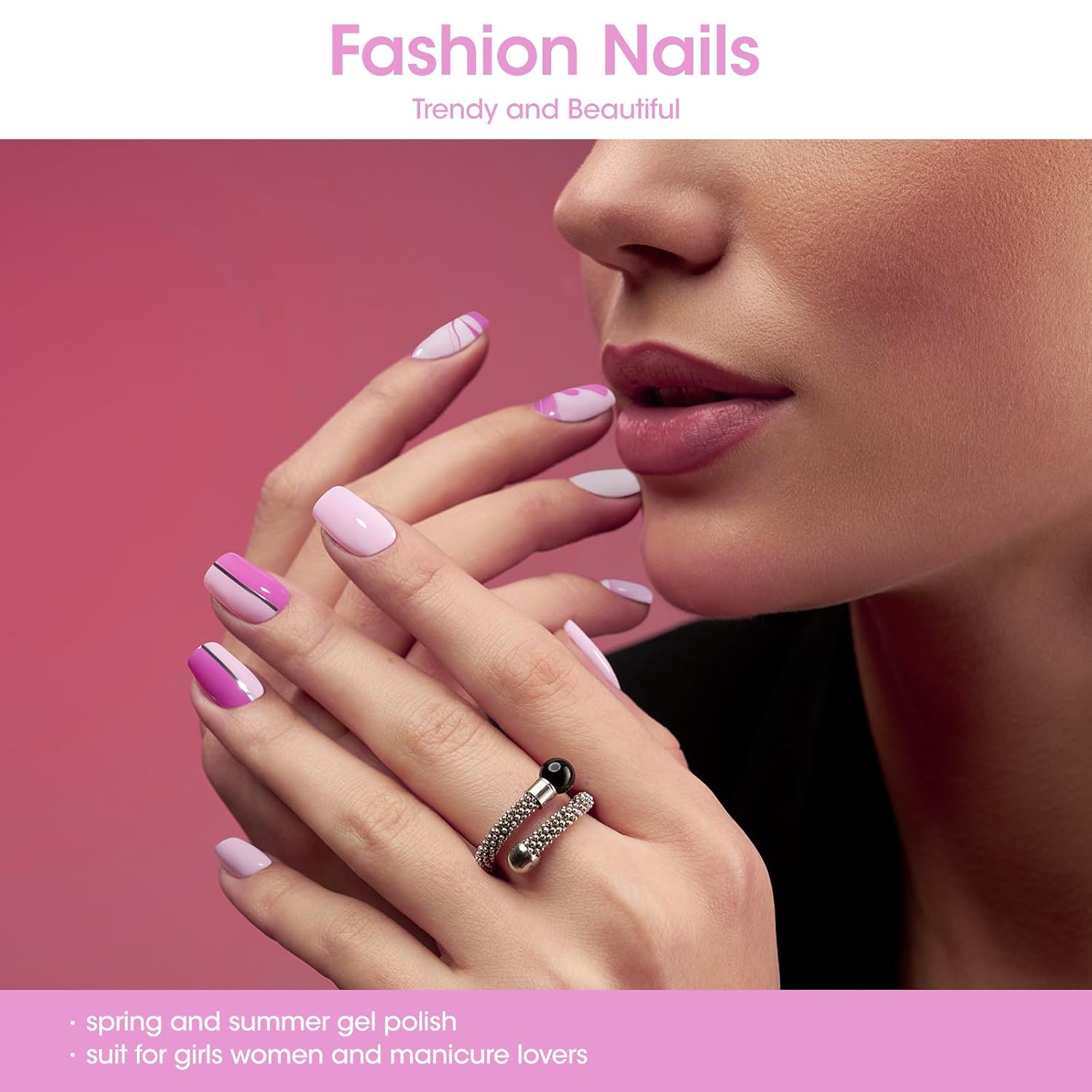 GELLEN Pinkish Purple Gel Nail Polish, Spring Summer Light Purple Gel Polish Pastel 6 Colors Set, No Wipe Soak Off Glossy UV Light Gel for Natural Acrylic Nails Salon Home, Chip Resistant, Non-toxic - Image 3