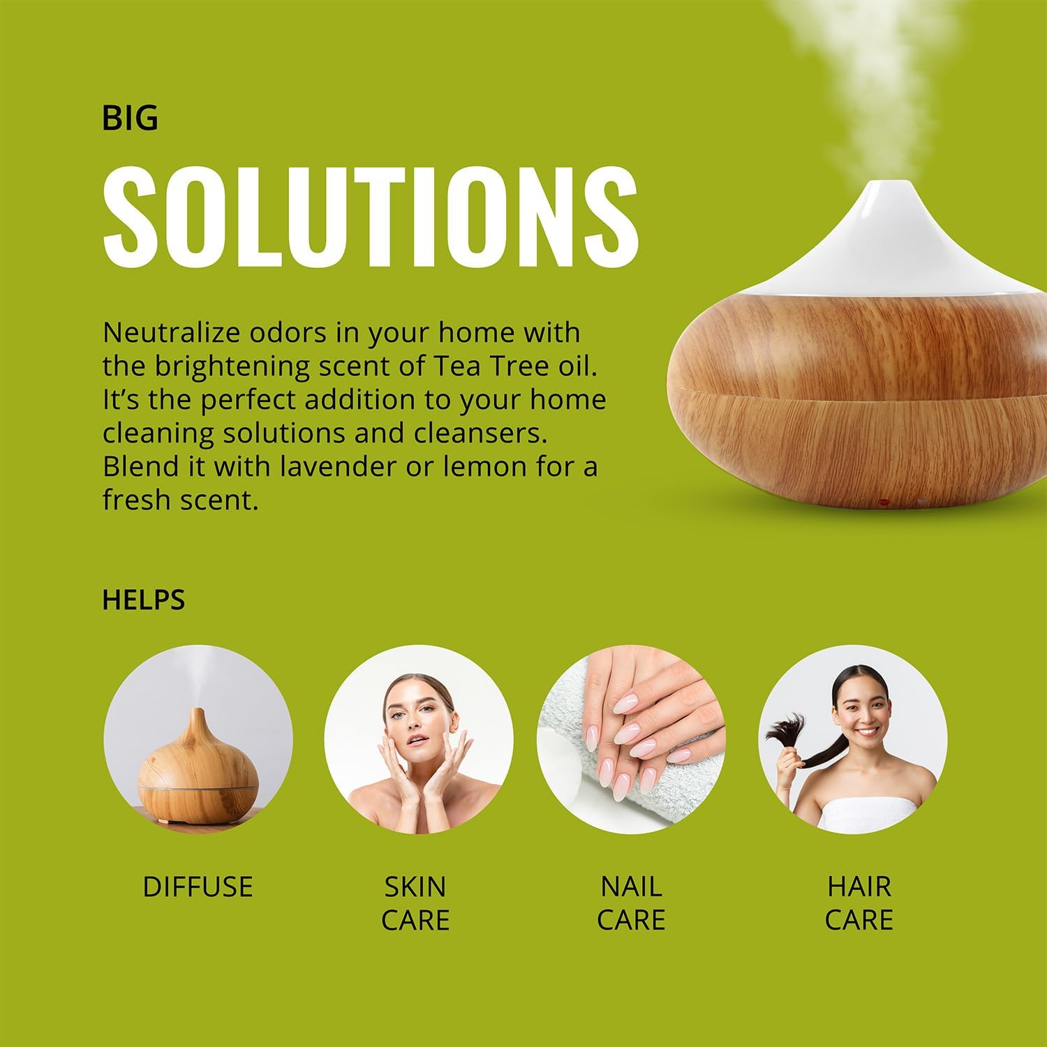 Tea Tree Essential Oil 16 oz Bottle for Diffuser, Face, Hair, and Aromatherapy - Image 4