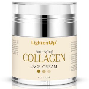 OMIC Lighten-Up Collagen Cream for Face - 1 fl oz / 30 ml - Antiaging, Fine Lines and Neck, Moisturizing and Hydrating Creams, Age Spots, with Hyaluronic Acid, for Women and Men