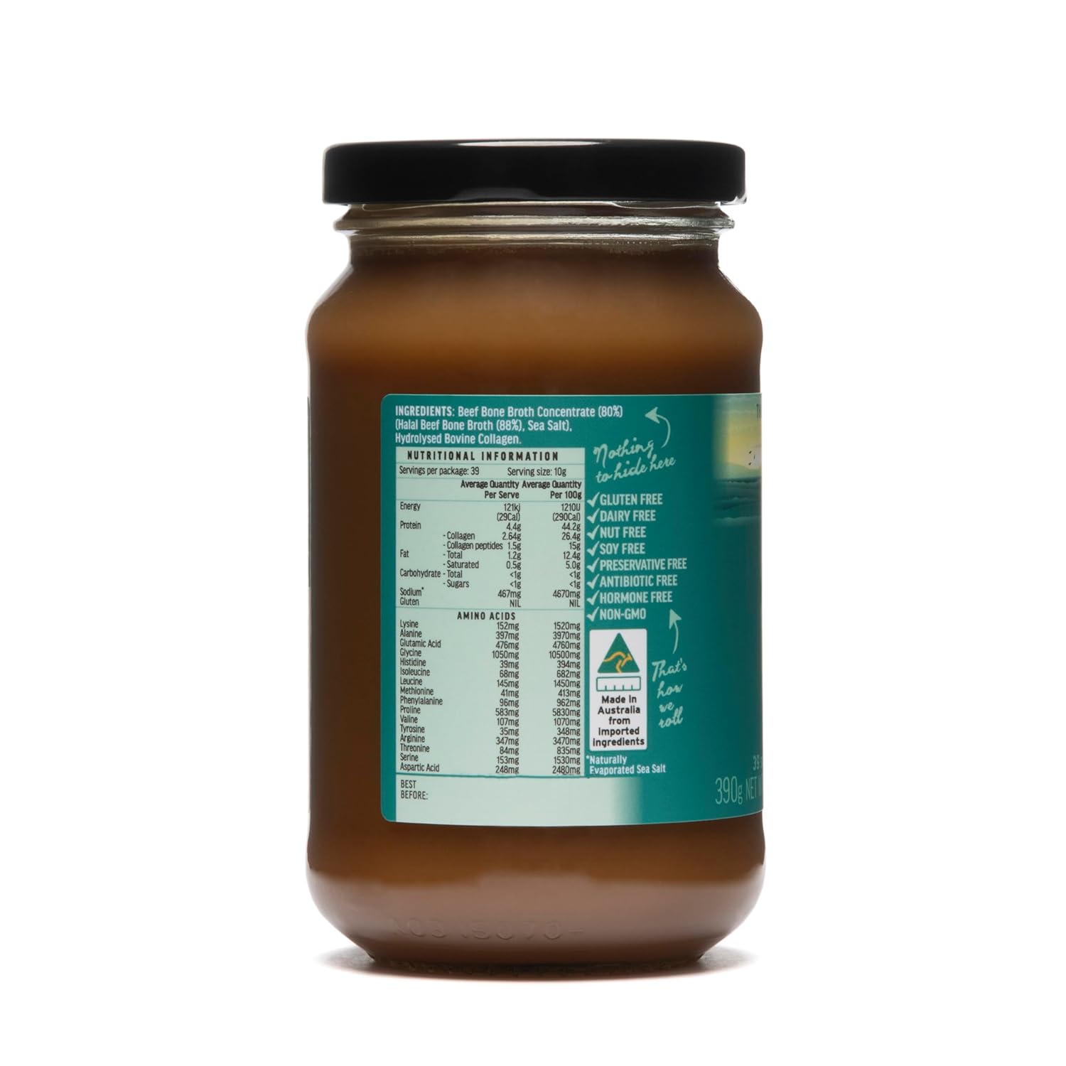 Instant Halal Beef Bone Broth Concentrate Gluten Free 10 oz - Image 2