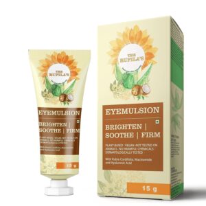 The Rufila's Eyemulsion Under Eye Cream for Remove Dark Circles & Puffiness Over The Eyes for Women & Men With Hyaluronic Acid, Niacinamide & Manjishtha, Brighten, Firms & Soothes - 15g