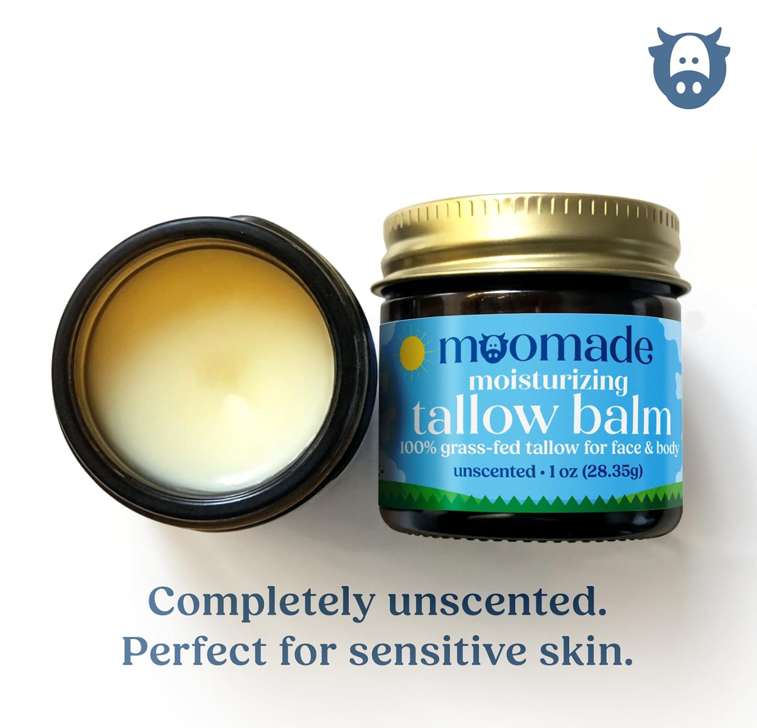 1 oz Unscented Organic Beef Tallow Balm with Rosehip Oil for Face, Body, and Baby Eczema - Image 2