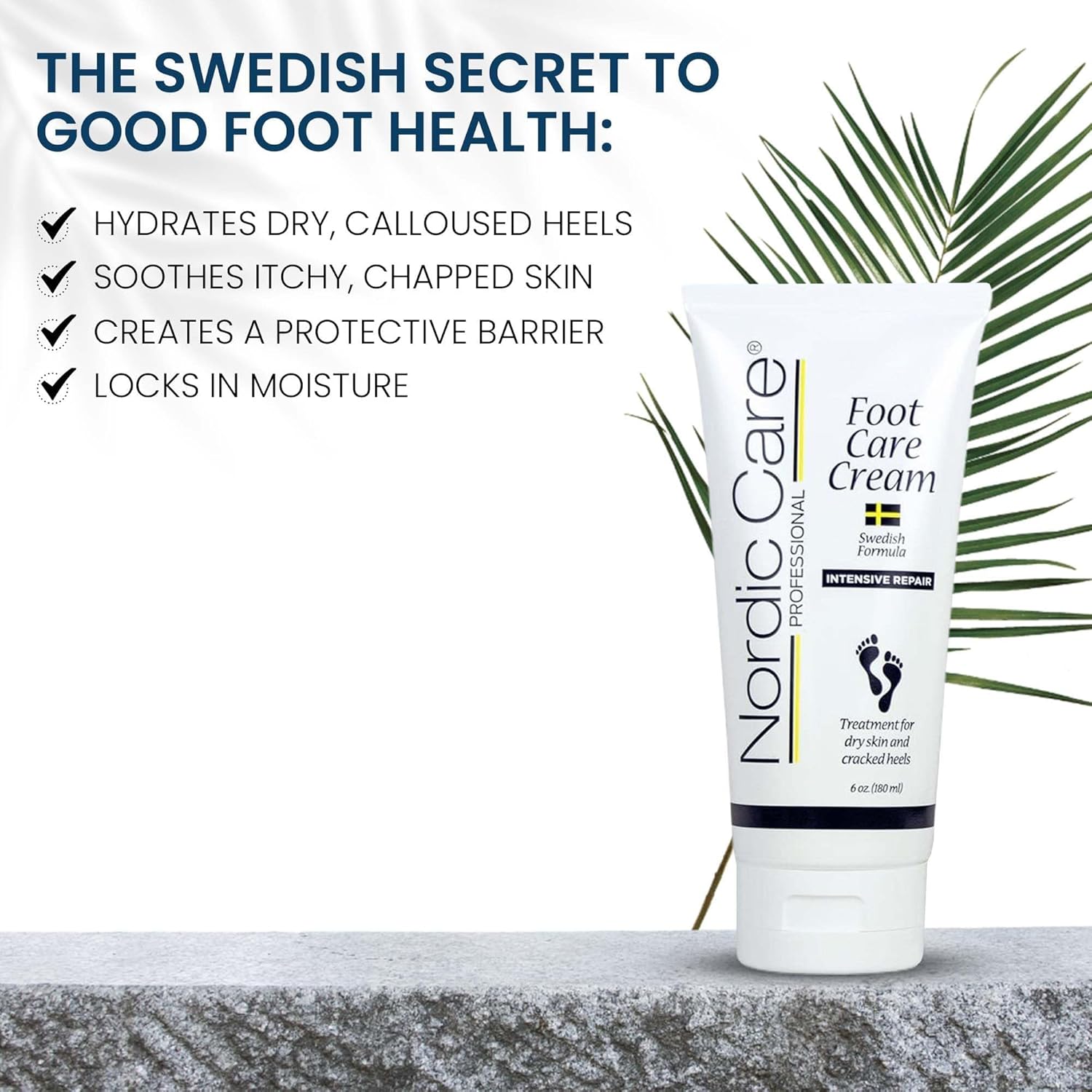 Nordic Care Foot Care Cream - Intensive Repair Foot Cream With Urea & Eucalyptus Oil for Cracked Heels, Foot Care Cream Provides Deep Hydration & Prevent Further Cracking | (6 Ounce, Pack of 1) - Image 5