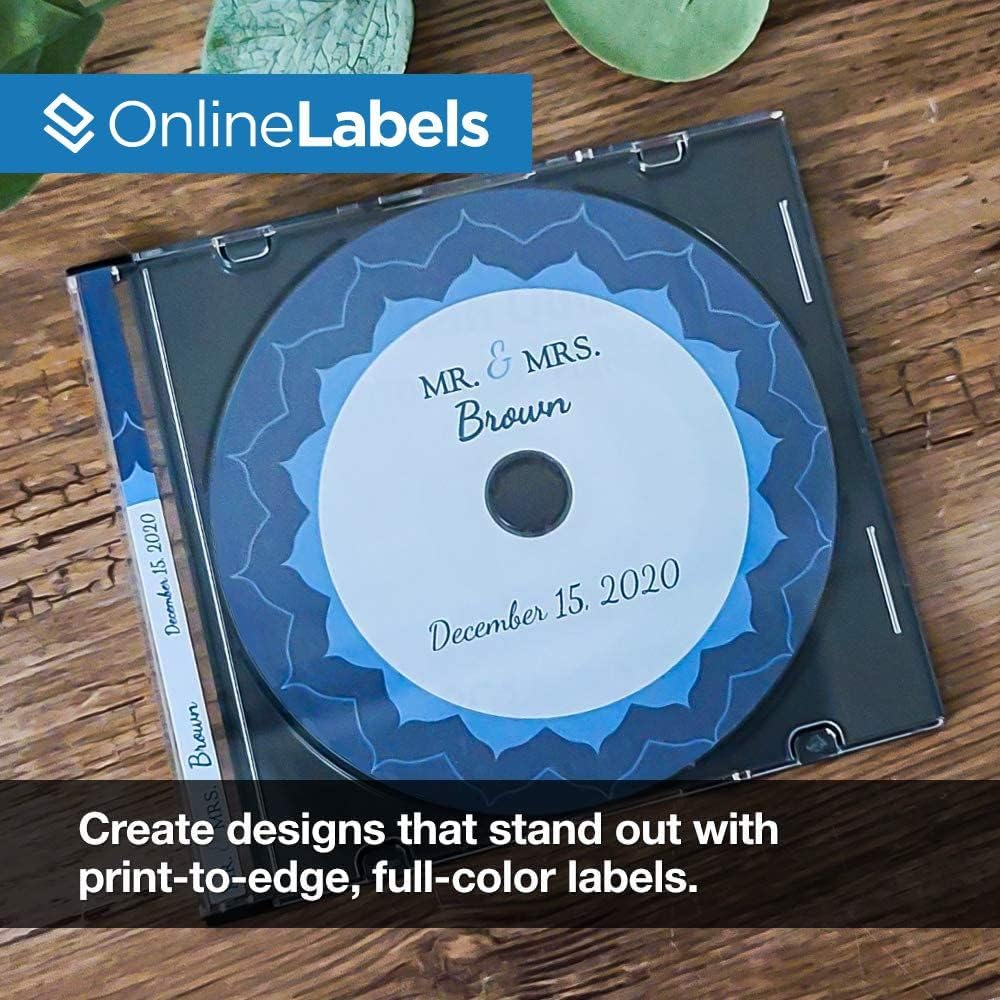 Full-Face CD/DVD Labels 4.65 Inch with Spine Labels, 200 Sets, For Inkjet/Laser - Image 6