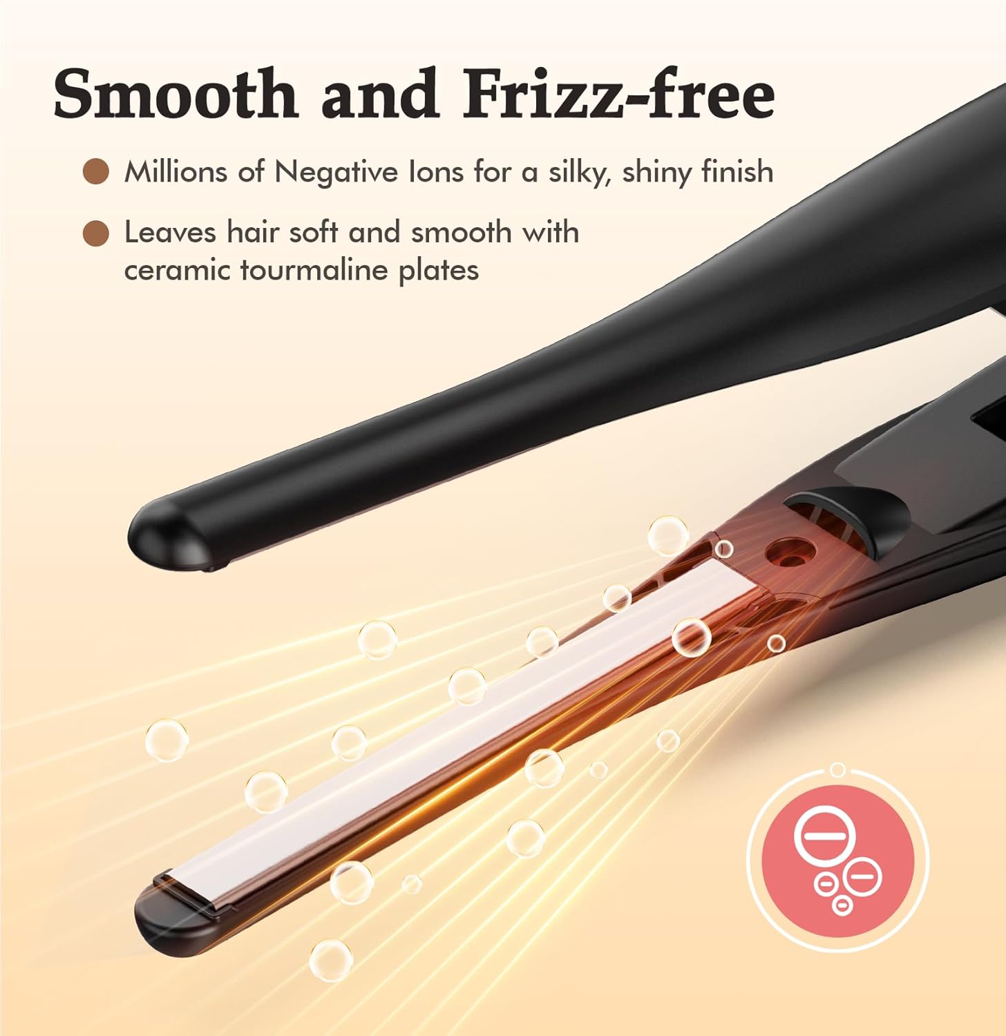 Small Flat Irons for Short Hair, 3/10" Thin Flat Iron for Short Hair, Pixie Cut and Bangs, Negative Ions Small Hair Straightener for Edges with 10th Adjustable Temp. Auto Shut Off - Image 3