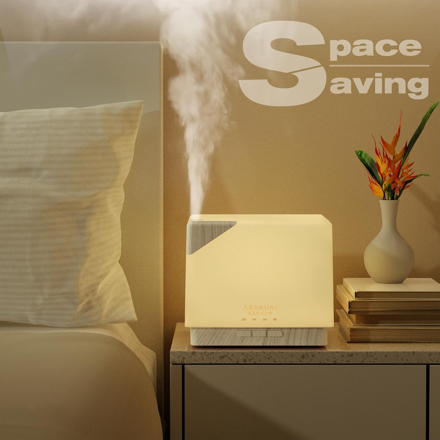 ASAKUKI 700ml Ultrasonic Essential Oil Diffuser Humidifier with Timer and 7 LED Lights - Image 4