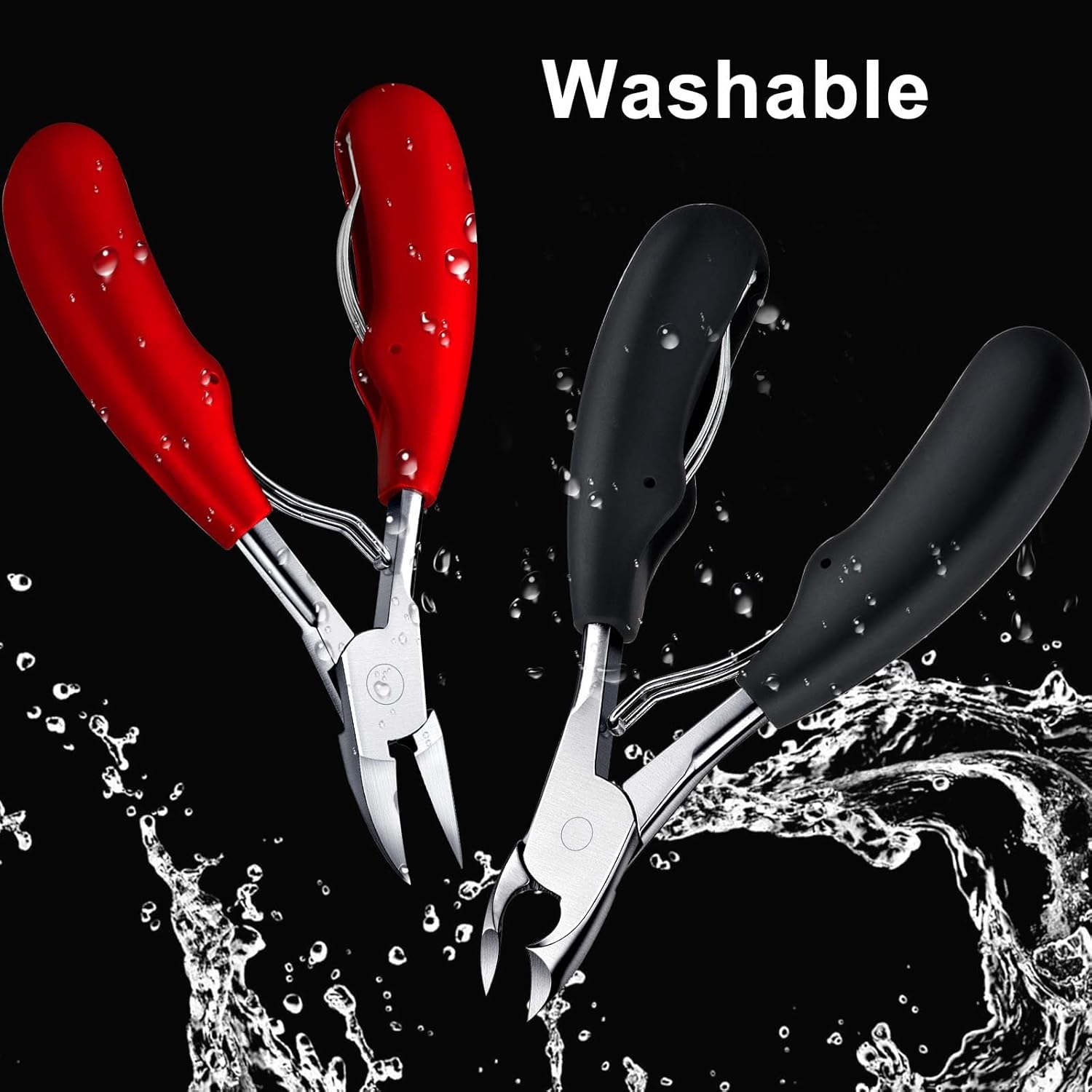 Toenail Clippers for Thick Toenails, Toe Nail Clippers, Ingrown Toenails, Professional Podiatrist Nail Clippers, Heavy Duty, Sharp Curved Blade, Lighter Long Handle for Men Women Adult - Image 6
