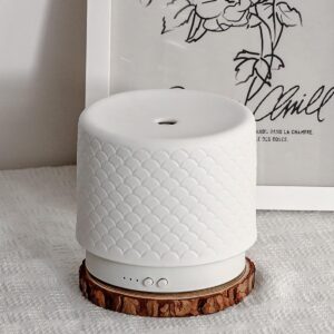 Essential Oil Diffuser, Ceramic Diffuser for Essential Oil Large Room Diffusers,Ultrasonic 280ml Aromatherapy Diffuser with Essential Oil, Bedroom Vaporizer Cool Mist Humidifier for Home Office