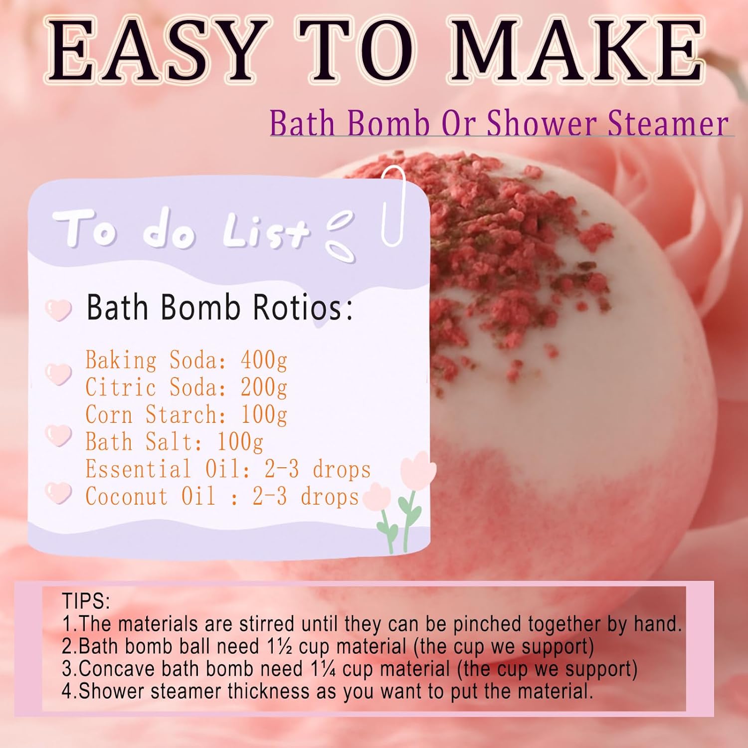 Black Bath Salt Ball Press Machine,DIY Bath Bomb Tool,Bath Salt Ball Maker with 3 Set Molds,DIY for Round,Surprise Bath Bomb Ball,Shower Steamers - Image 6