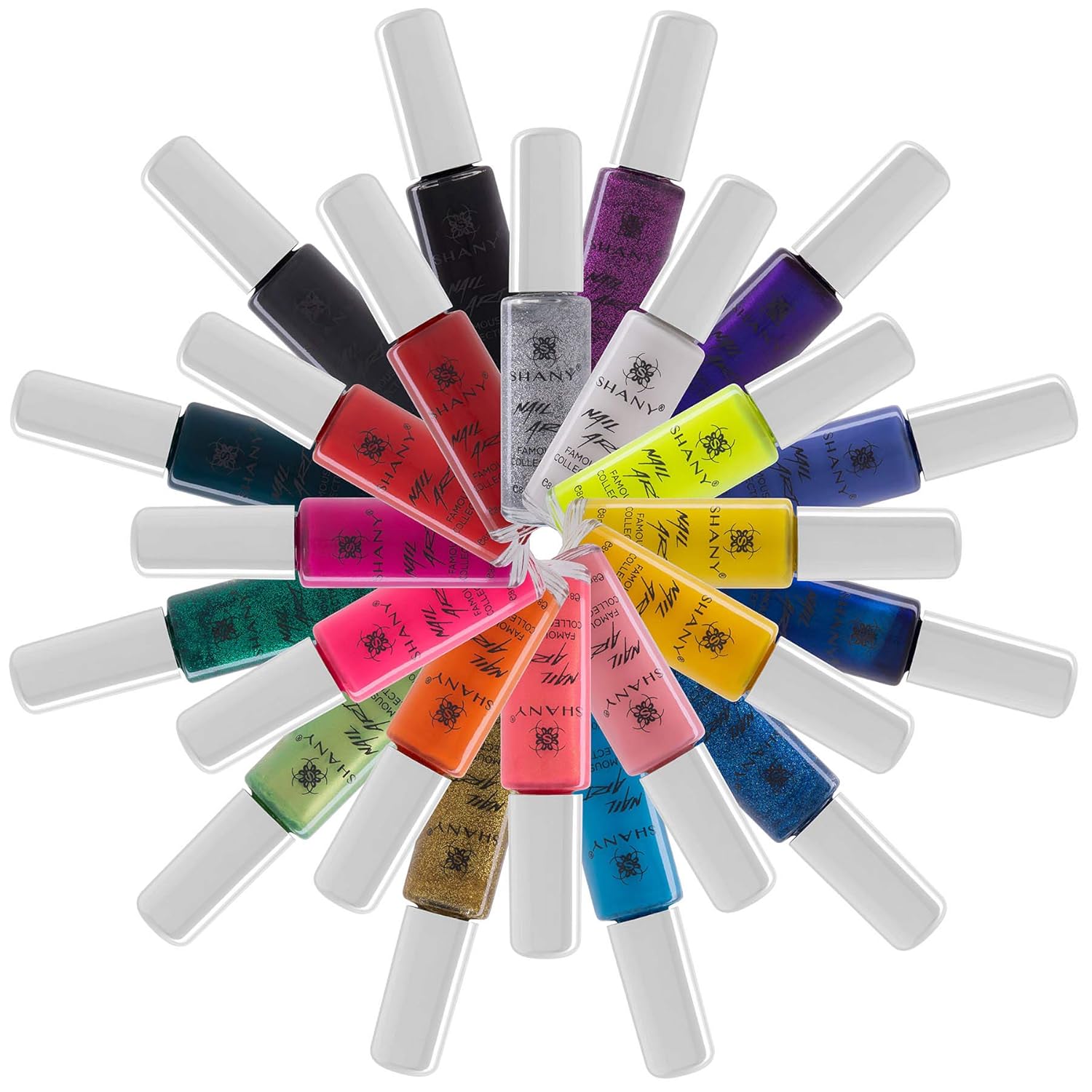 SHANY 24 Color Nail Art Glitter Metallic Neon Matte Polish Set - Image 5