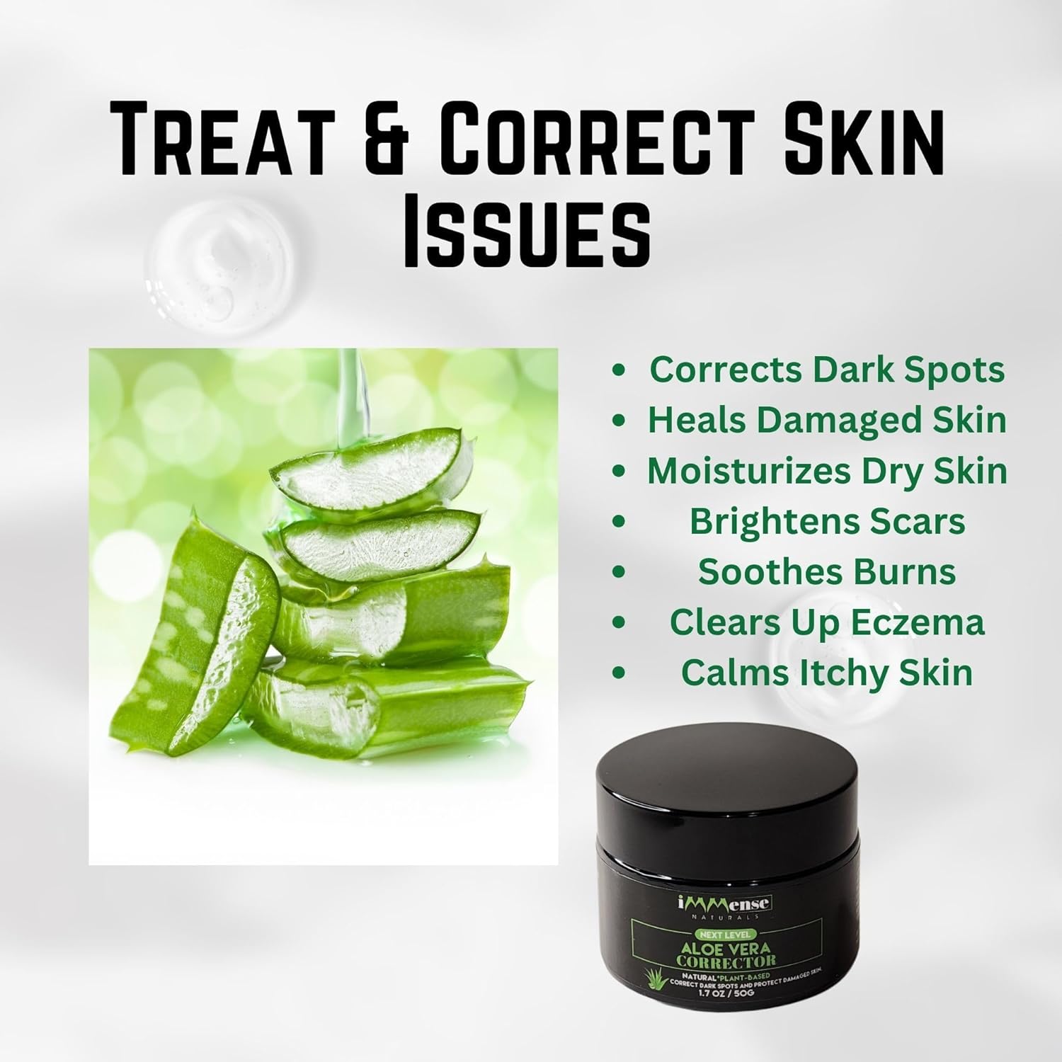 Soothing Aloe Vera Face and Body Cream for Dark Blemishes and Scars 4 oz - Image 2