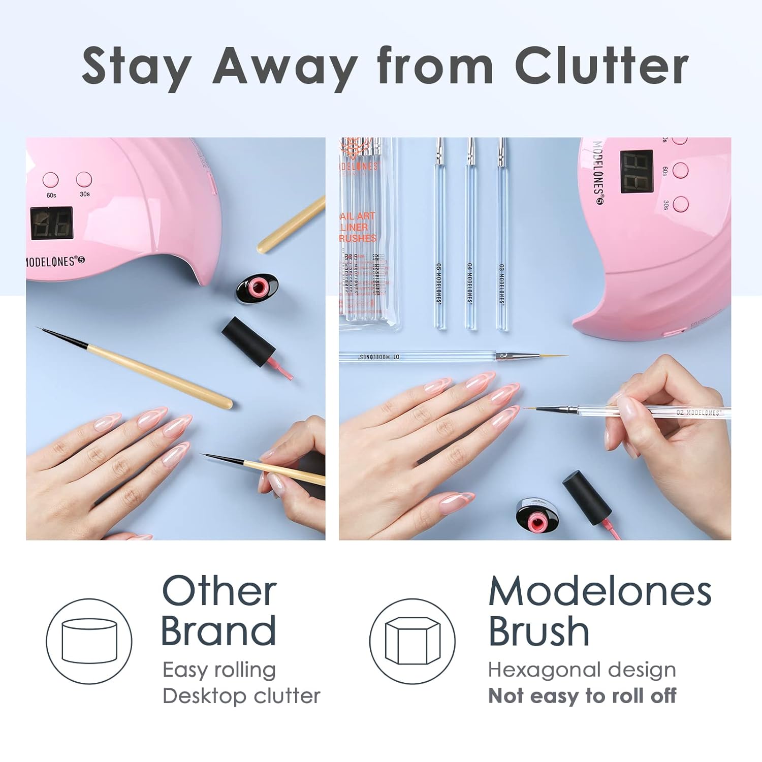 modelones Blooming Gel Nail Polish with 5Pcs Nail Art Brushes, 15ml Clear Marble Nail Design Kit, Nail Art Accessories for Spreading Effects, Floral Print, Watercolor Design - Image 5