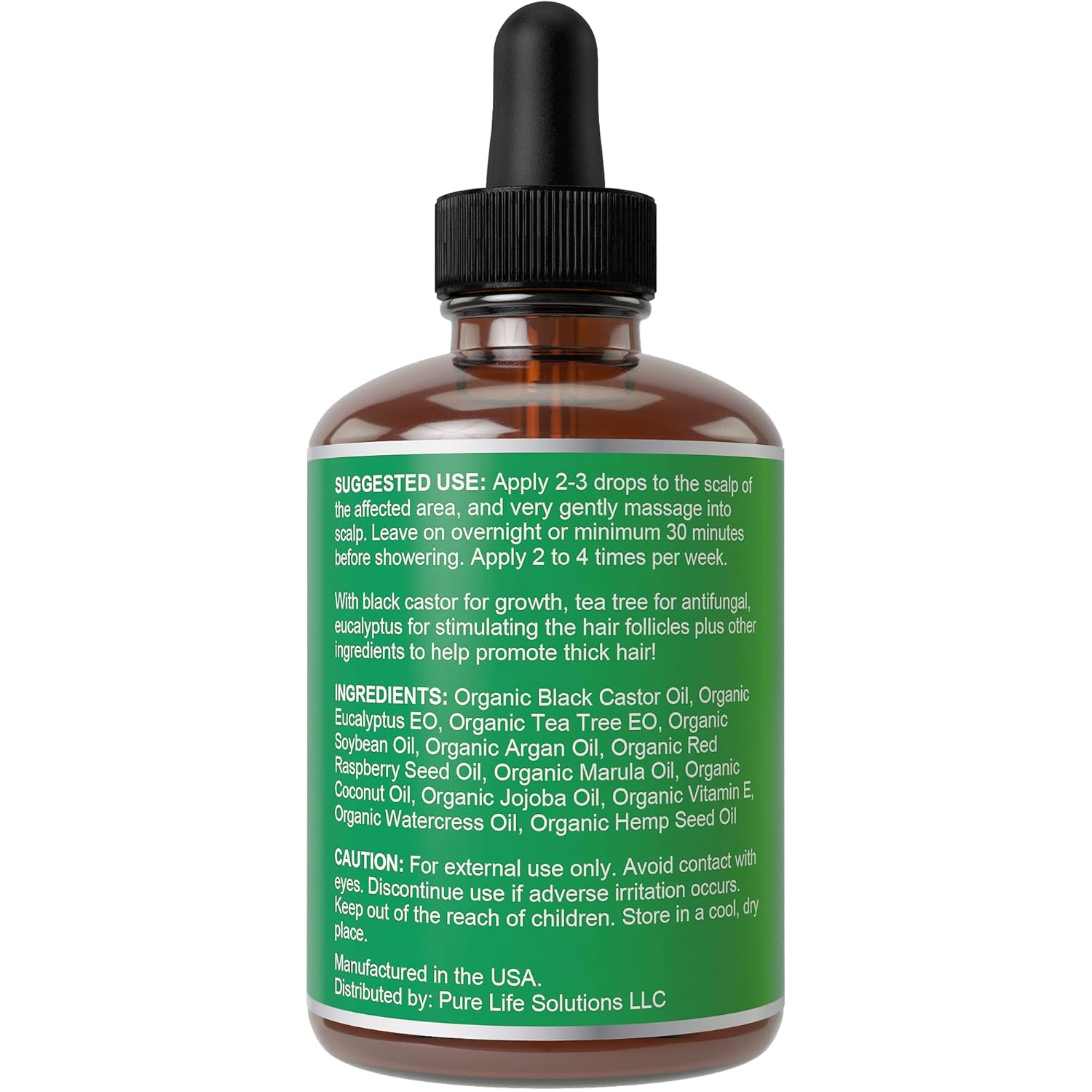 Argan + Tea Tree + Black Castor Oil for Hair Growth. Strengthens & Hydrates Thinning, Dry Hair for a Healthier-Looking Scalp. For Women & Men – Vegan 1oz Serum - Image 6