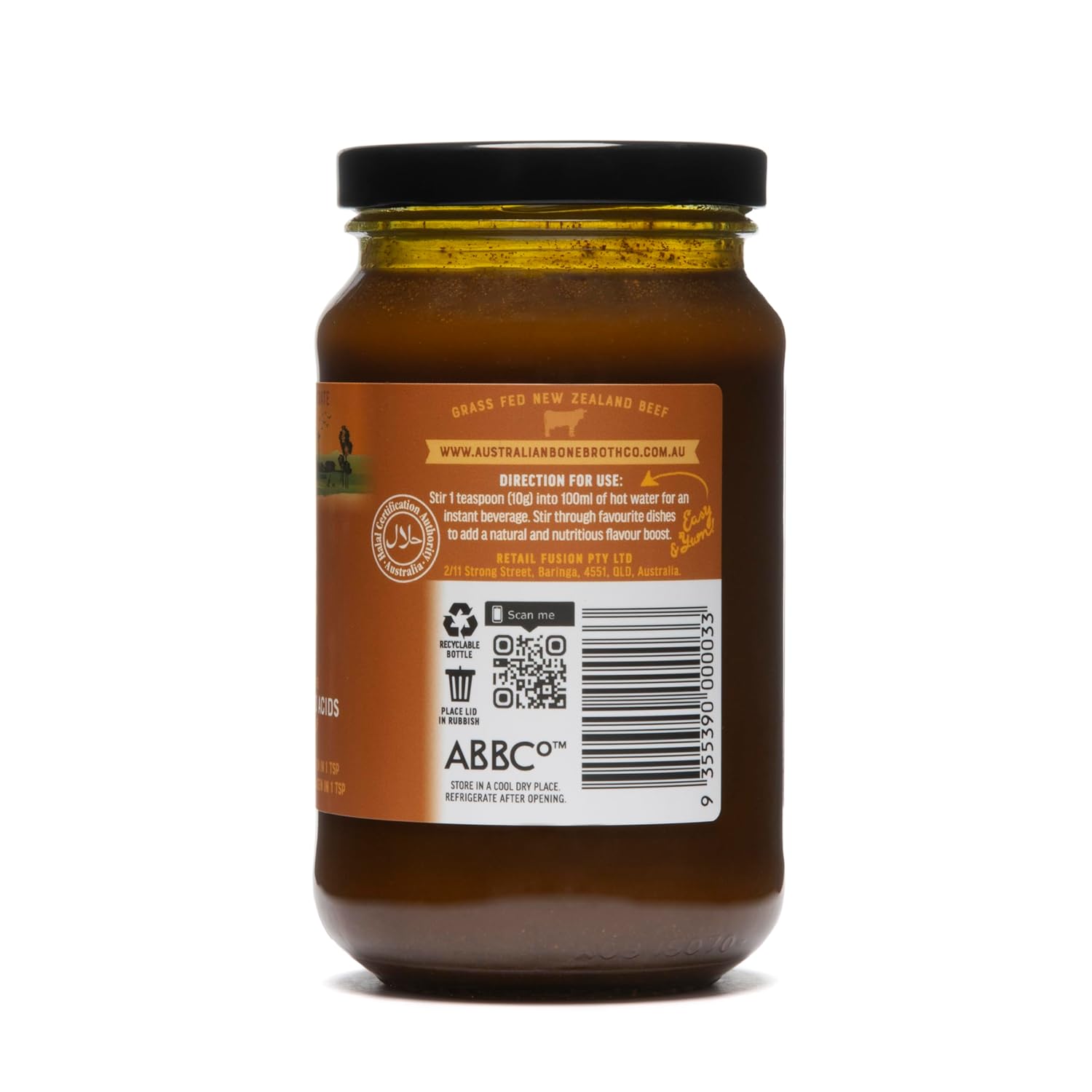 ABBCo Turmeric Beef Bone Broth with Collagen Peptides, Ginger & Black Pepper 16 oz - Supports Gut Health and Joints - Image 3