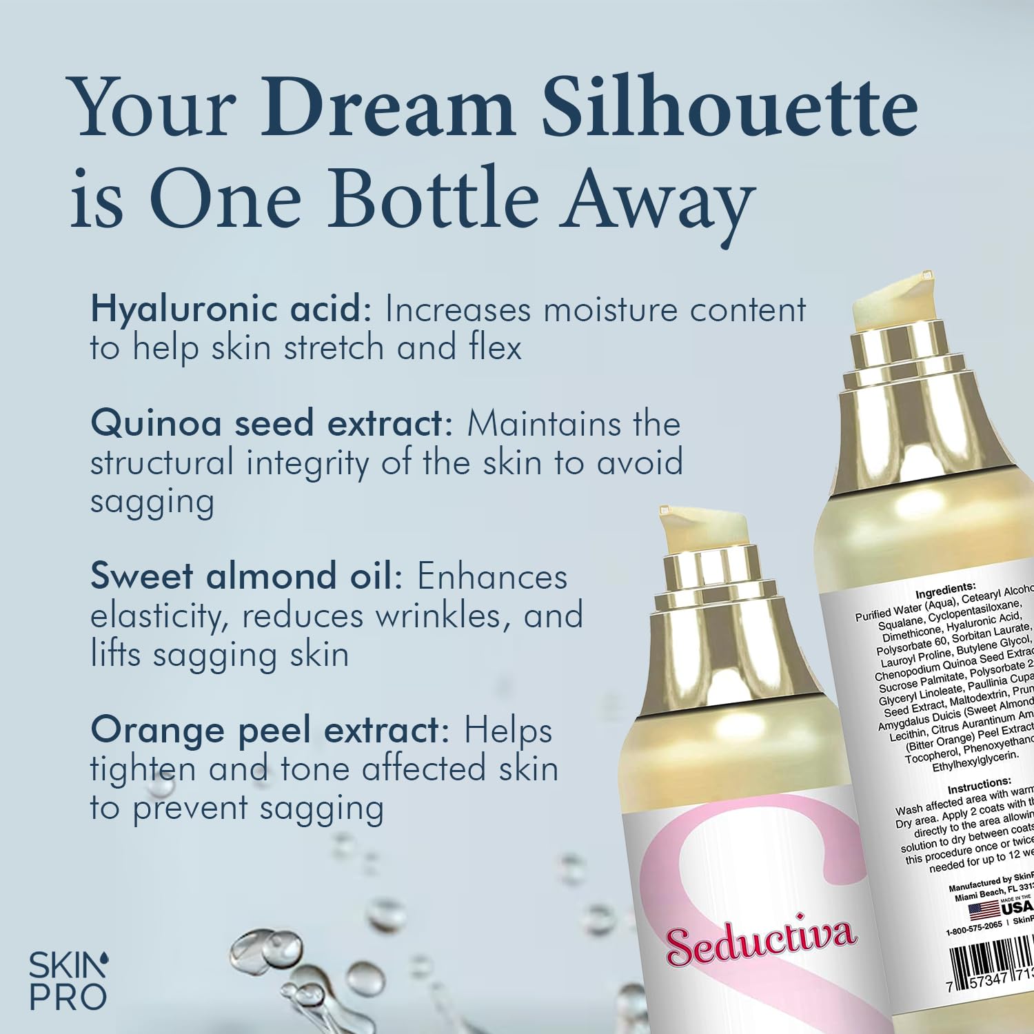 Seductiva 1 oz Cellulite Fighting Lotion Skin Firming Fat Burning Body Cream - Image 4