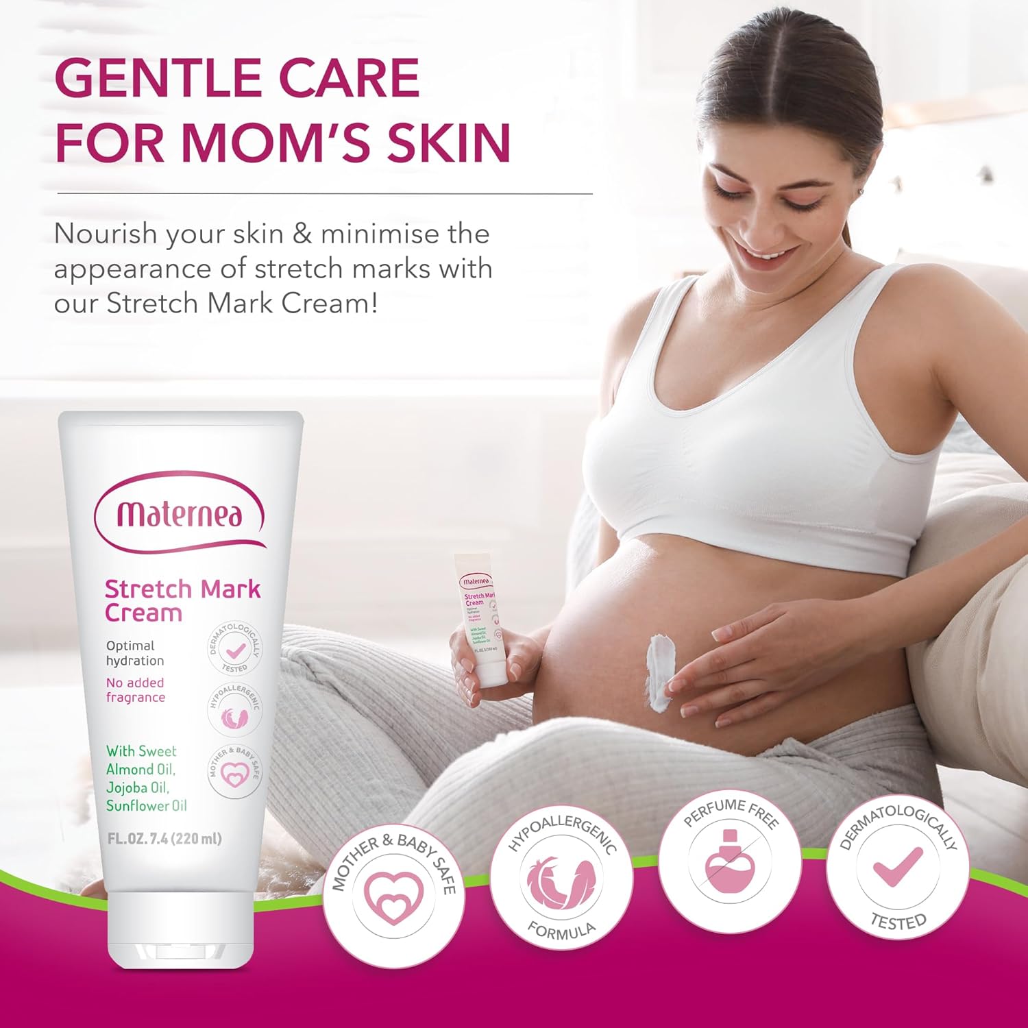 Hydrating Stretch Mark Cream, 150 ml, for Smoother, Improved Skin Appearance - Image 2
