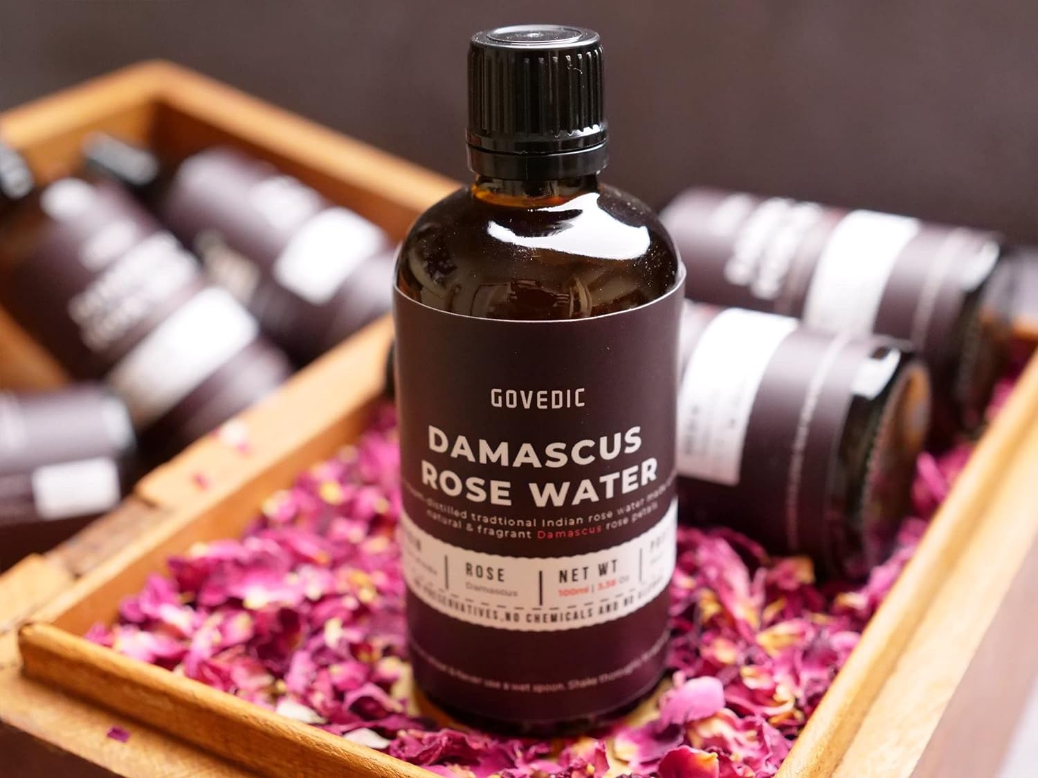 govedic Rose Water for Cooking, Baking, Cocktails | 100% Food Grade Rose Water | Face & Hair Care | Steam-Distilled Edible Damask Rose | 100 ml 3.38 Oz - Image 4