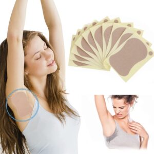 Underarm Sweat Pads, 10 PCS Self-adhesive Armpit Prevent Sweat Pads, Disposable Invisible Antiperspirant Sticker, Absorbent Sweat Armpits Perspiration Pads, Reduce Armpit Foot Sweat for Women Men Kids
