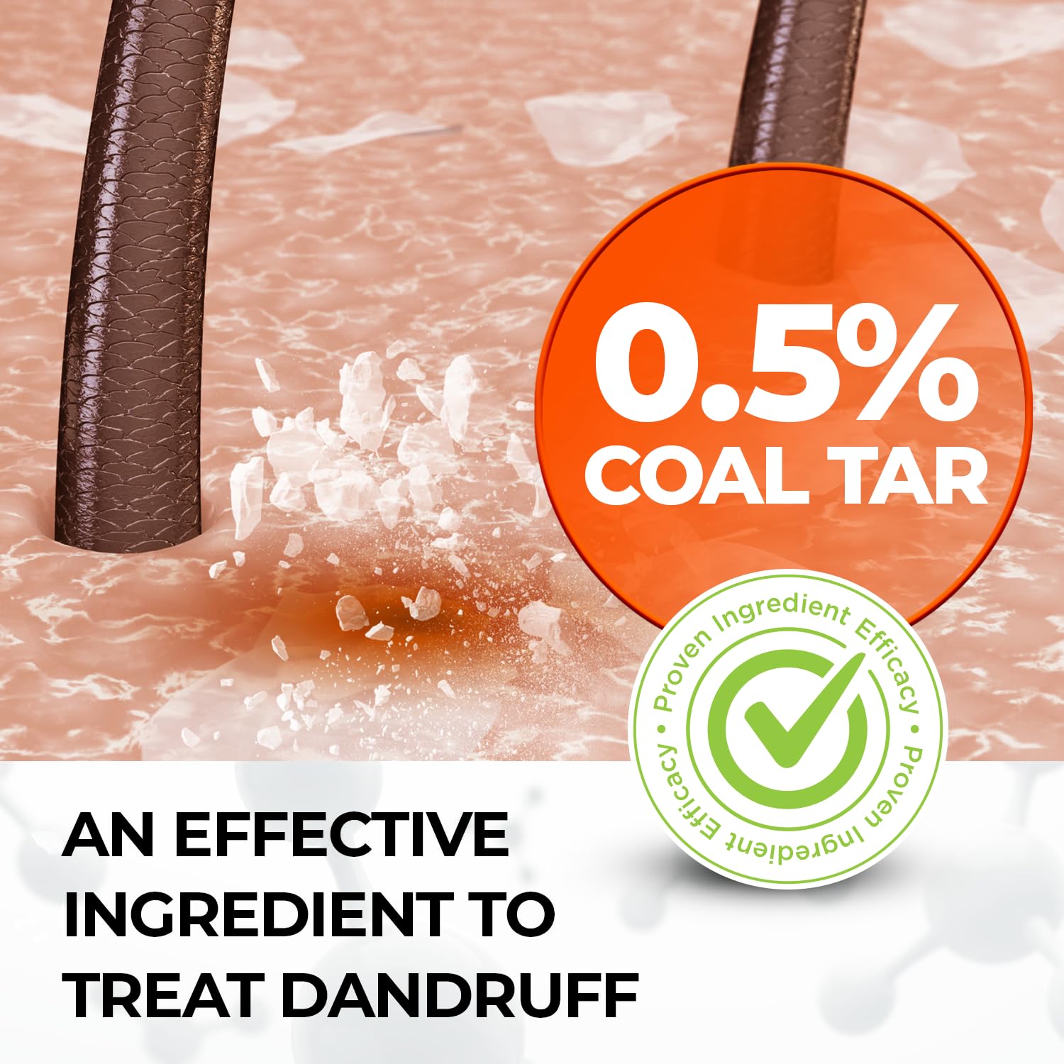 Medicasp Coal Tar Anti-Dandruff Shampoo, Alleviates Symptoms from 1st Wash, Treats Psoriasis, Seborrheic Dermatitis & Itchy Dry Scalp, Fights the Root Cause of Dandruff, Flakes Shampoo, 6 fl oz - Image 5