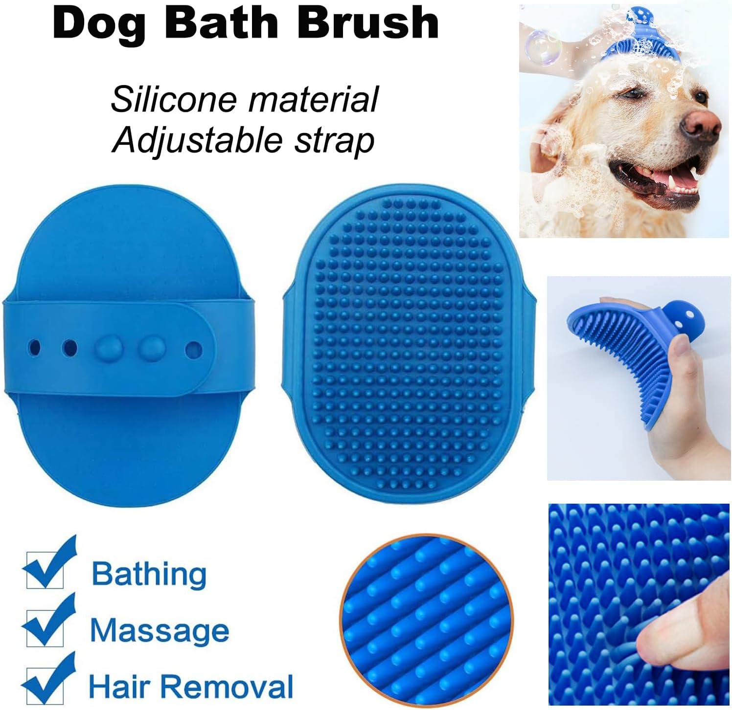 Waterless No Rinse Dog Shampoo, Dry Shampoo for Dogs with Silicone Brush, PH-Balanced Dry Shampoo Foam for Dogs & Cats, Clean Moisturizes Skin & Deodorizes Coat with Fresh Smell - Image 4