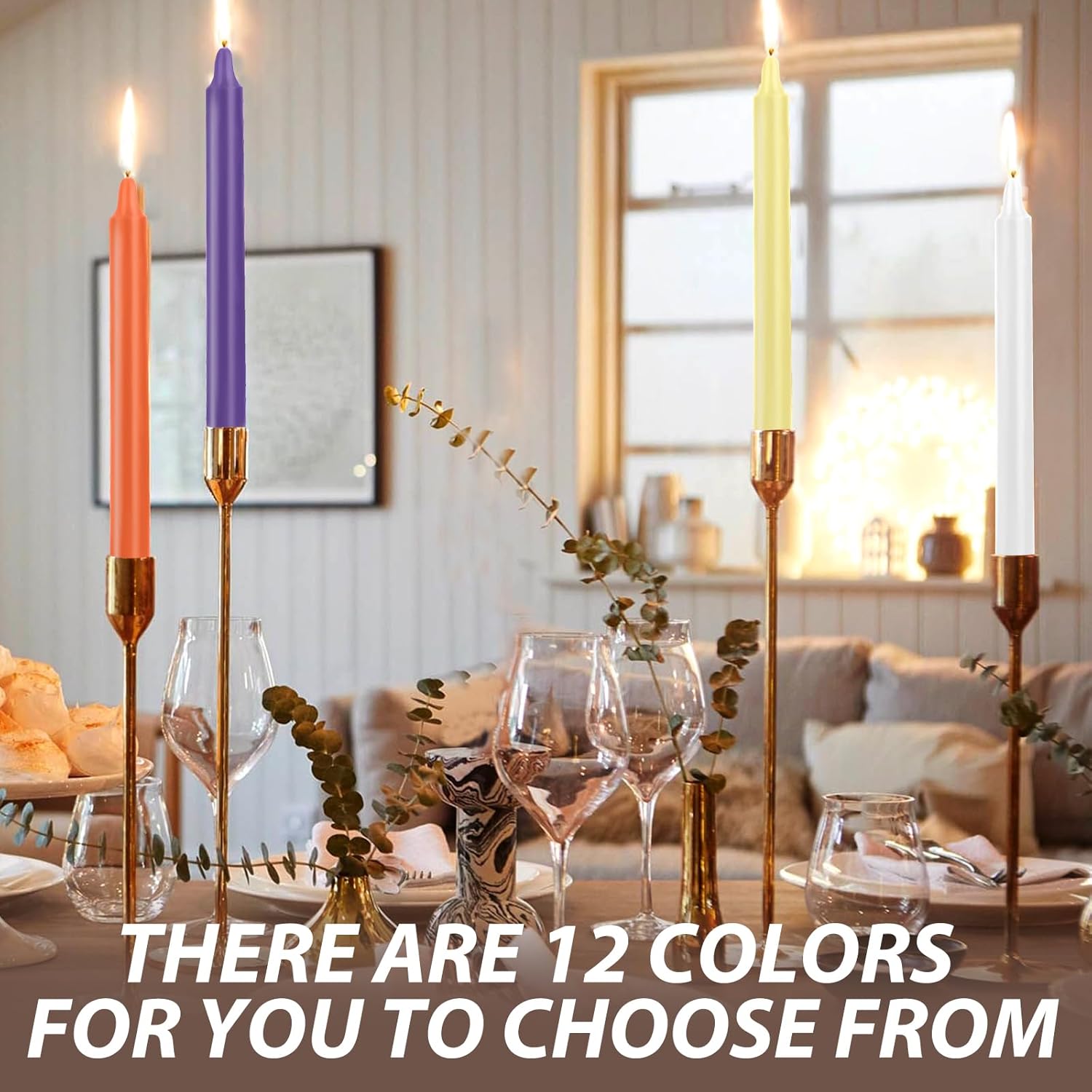 24 Pack 4 Inch Tall Multicolor Unscented Spell Chime Candles for Rituals - Image 6