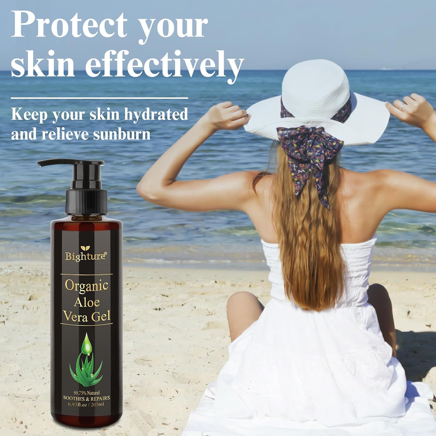 Soothing Aloe Vera Gel with Tea Tree Oil for Skin Hydration and Repair, 6.76 Fl Oz - Image 4