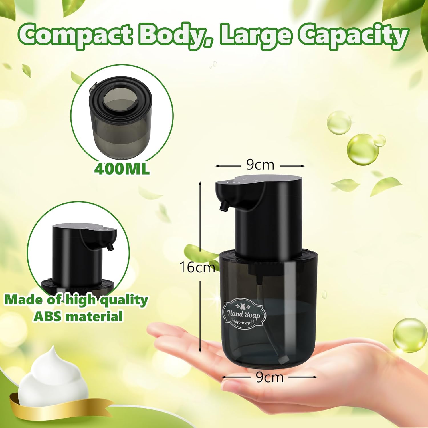13.5oz Wall Mounted Touchless Automatic Soap Dispenser Rechargeable for Bathroom Kitchen - Image 7