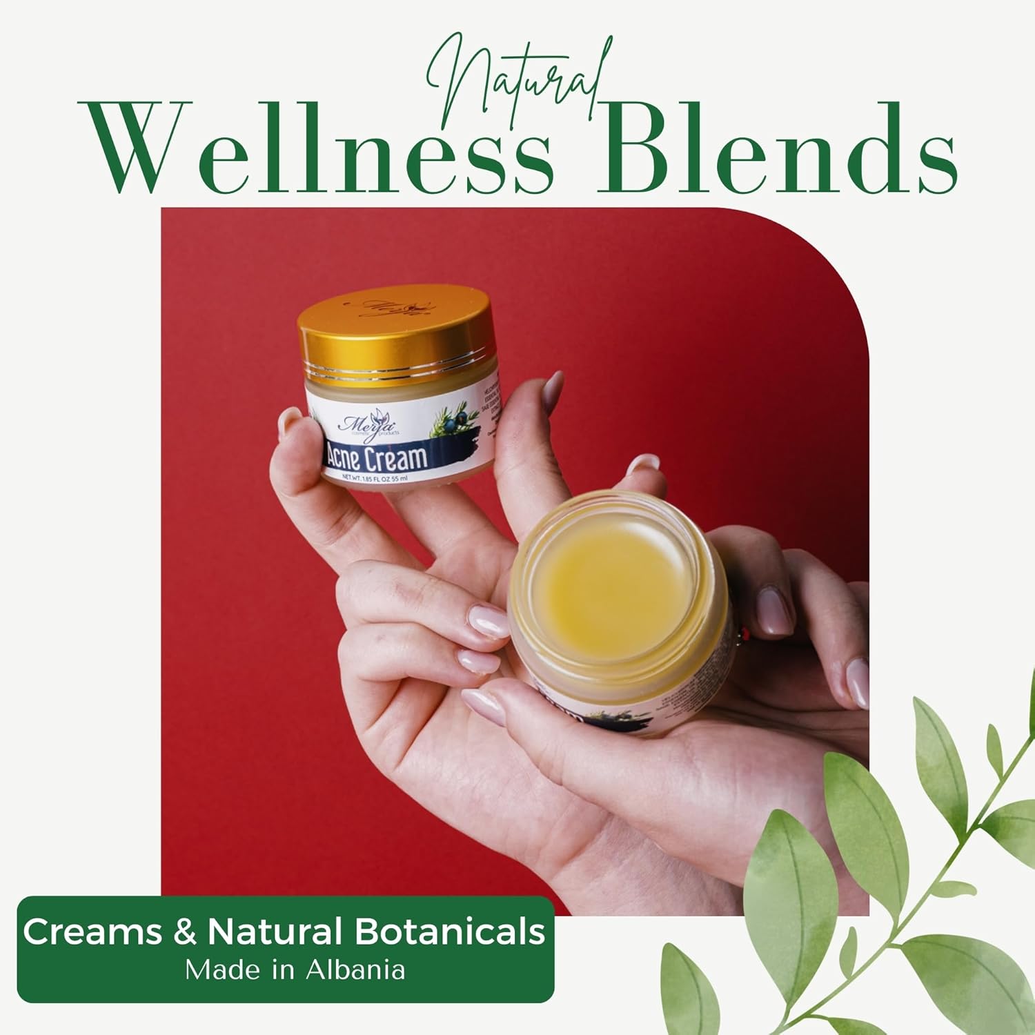 Merja Herbs Natural Anti-Acne Face Moisturizer Cream Helichrysum Sage 55ml New - Image 6