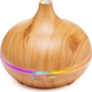 Aroma Diffuser for Essential Oil Large Room,Office Essential Oil Diffusers for Home Kids, Cool Mist humidifier for Bedroom Quiet with Ambient Light,Waterless Auto Off Aromatherapy, 1 count, pack of 1