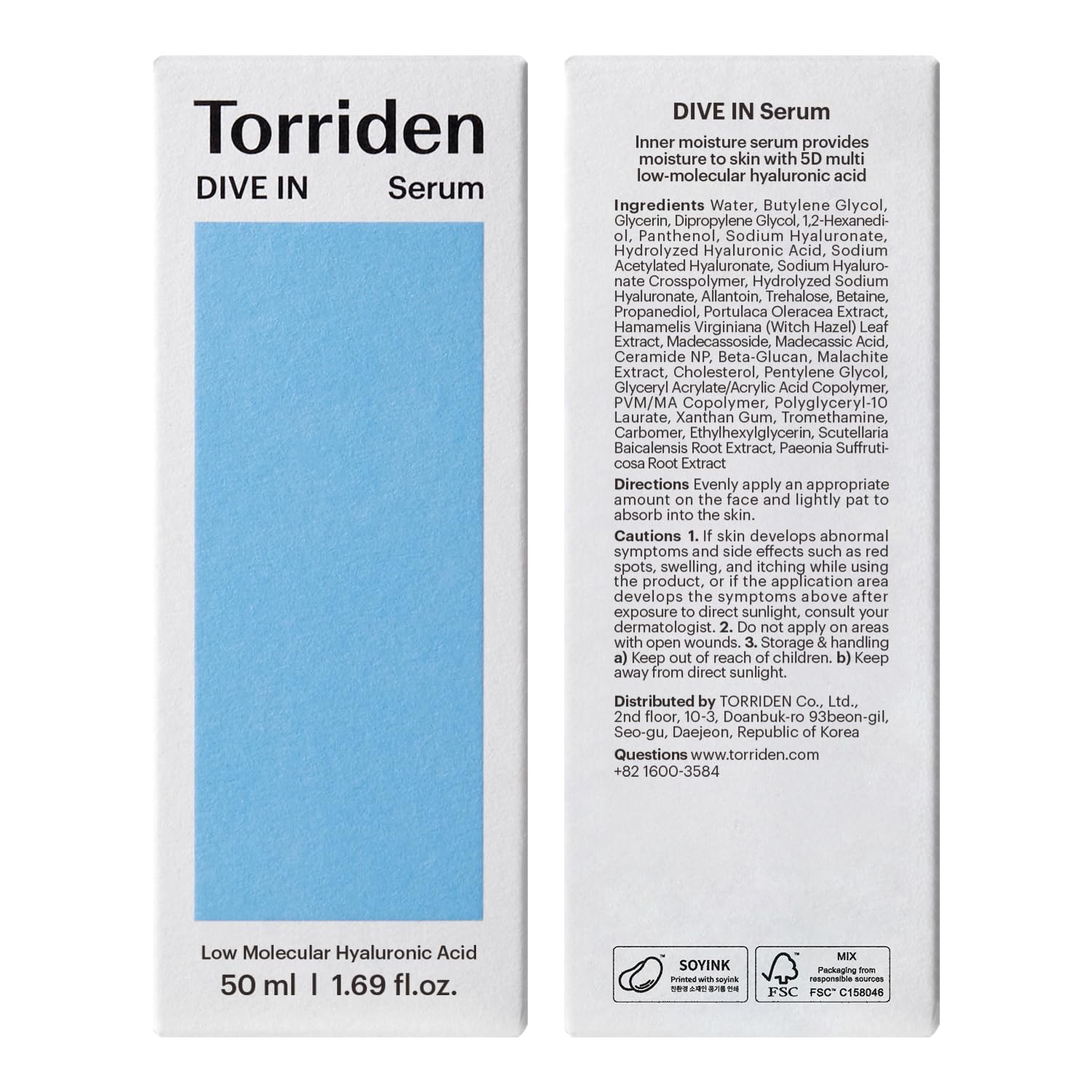 Torriden DIVE IN Hyaluronic Acid Serum 50ml (1.69 fl.oz.) | Deep Hydration to Get Glow Skin | Hyaluronic Acid, Panthenol, Allantoin | Korean Facial Serum - Image 9