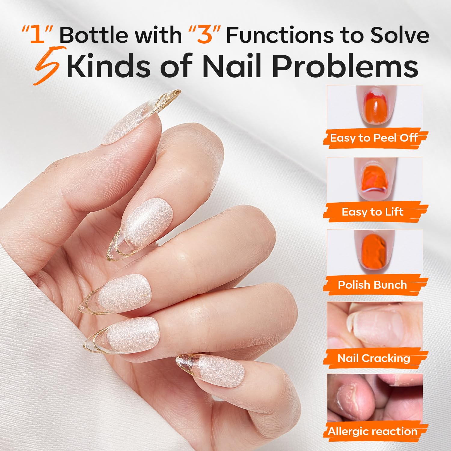 modelones Nail Dehydrator and Primer, 3-in-One HEMA-Free Nourishing Prep for Acrylic & Gel Nails, Supports Growth - Image 4