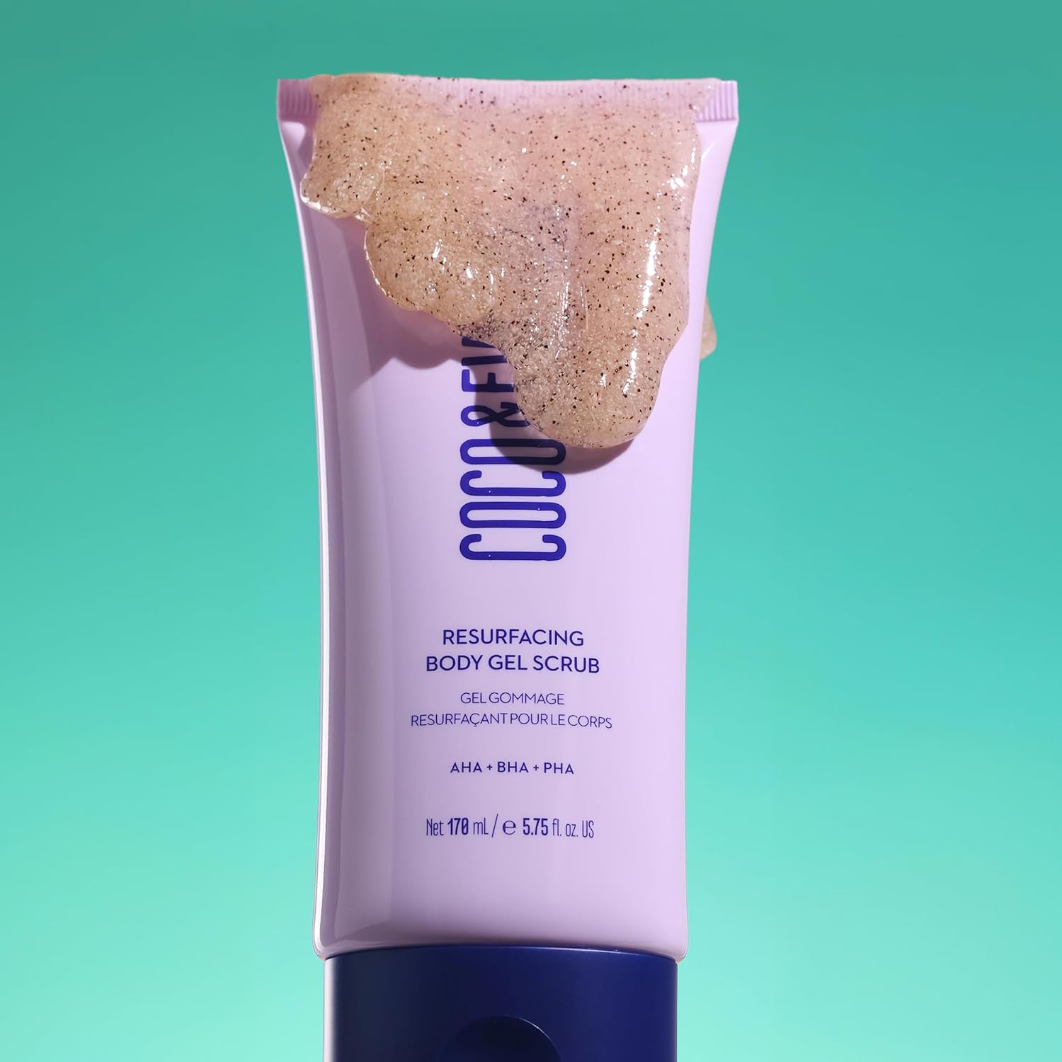 Coco & Eve Resurfacing Body Gel Scrub - Exfoliating Scrub with AHA, BHA for Smoothing, Brightening and Pre-Tan Prep. Improves Dry, Textured Skin, Uneven Tone. Suitable for Sensitive Skin (5.75 fl oz) - Image 3