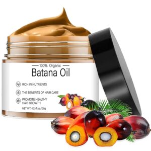 Raw Batana Oil for Hair Growth, 100% Pure Natural Batana Oil Dr. Sebi from Honduras, Unrefined Organic, Prevent Hair Loss, Enhances Hair Thickness for Men&Women (4.23 fl oz)