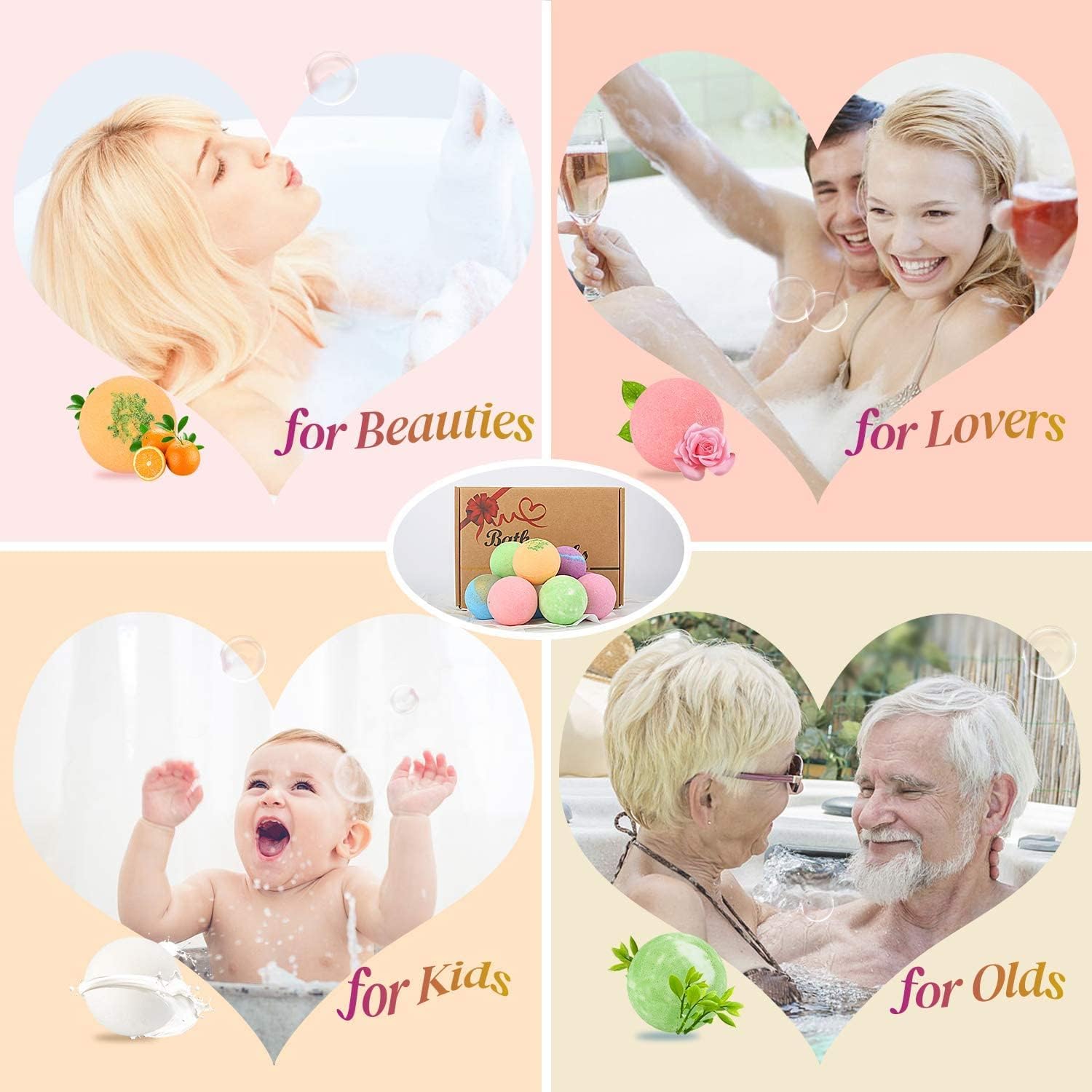 Bath Bombs for Women, 12 PCS Bath Bombs for Girls Kids Toddlers Adults, Shea & Coco Butter Dry Skin Moisturize, Bath Bomb Kit for Birthday Halloween Christmas - Image 5