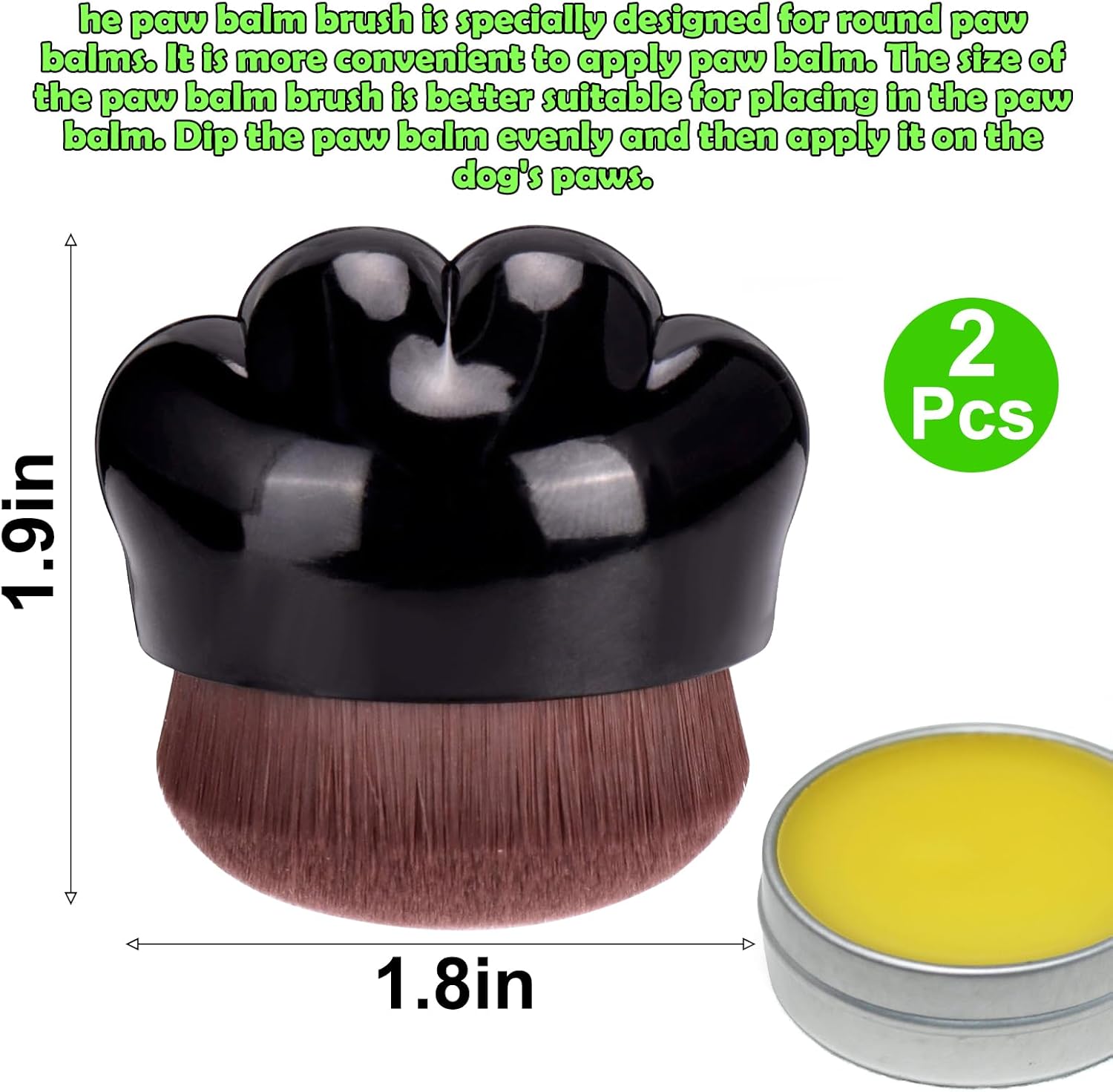 Palksky Dog Paw Pad Balm Brush, 2PCS Paw Balm Applicator for Dog, Puppy Paw Soother Brush,Dog Care Skincare Brush, Paw Butter for Dogs Brush, Dog and Cat Foot Nose Butter Cream Brush - Image 5