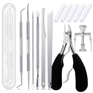 Ingrown Toenail Tool Kit – Stainless Steel Pedicure Set with Toe Nail Clippers, Treatment File, and Lifters for Thick Nails Manicure Set
