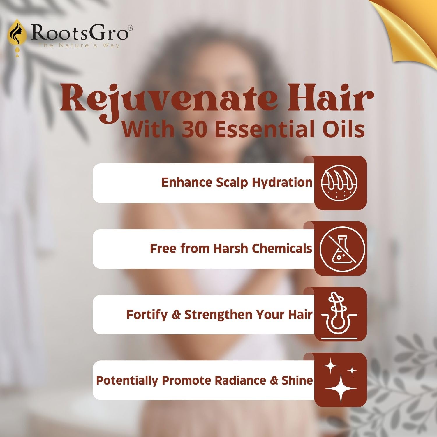 Nourishing 4 Oz Hair Oil Blend with 30 Essential Oils Including Rosemary Olive Jojoba - Image 2