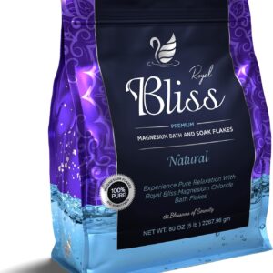Magnesium Bath & Foot Soak | Salt Flake 5 LB (80 OZ), Super Value Pack | Natural Salts for Relaxation, Wellness & Muscle Relief, Soaking, Recovery & Stress Relief - 5 LB (80 OZ)