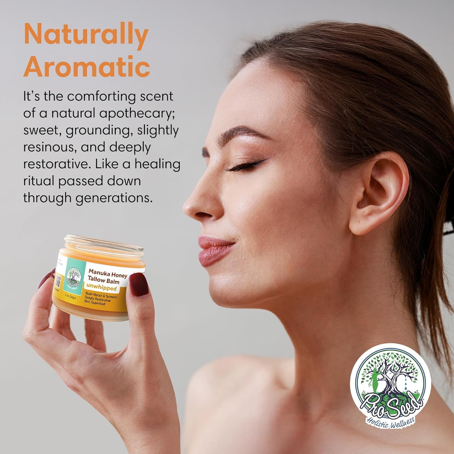 Handmade Grass-Fed Manuka Honey Tallow Balm 2oz Glass Jar for All Skin Types - Image 8