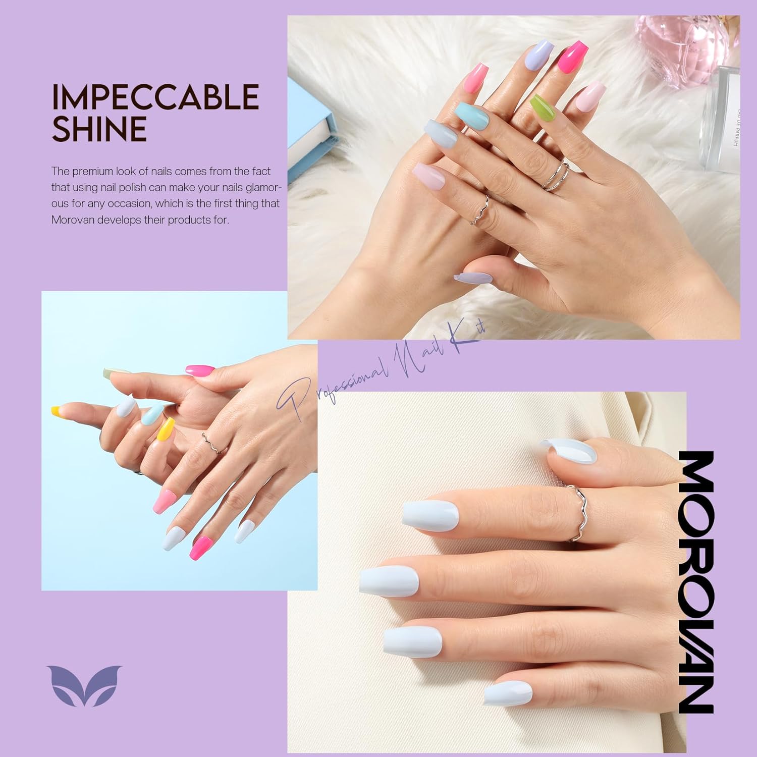 Morovan 15 Color Pastel Nail Polish Set 8ml Bottles for Women - Image 9