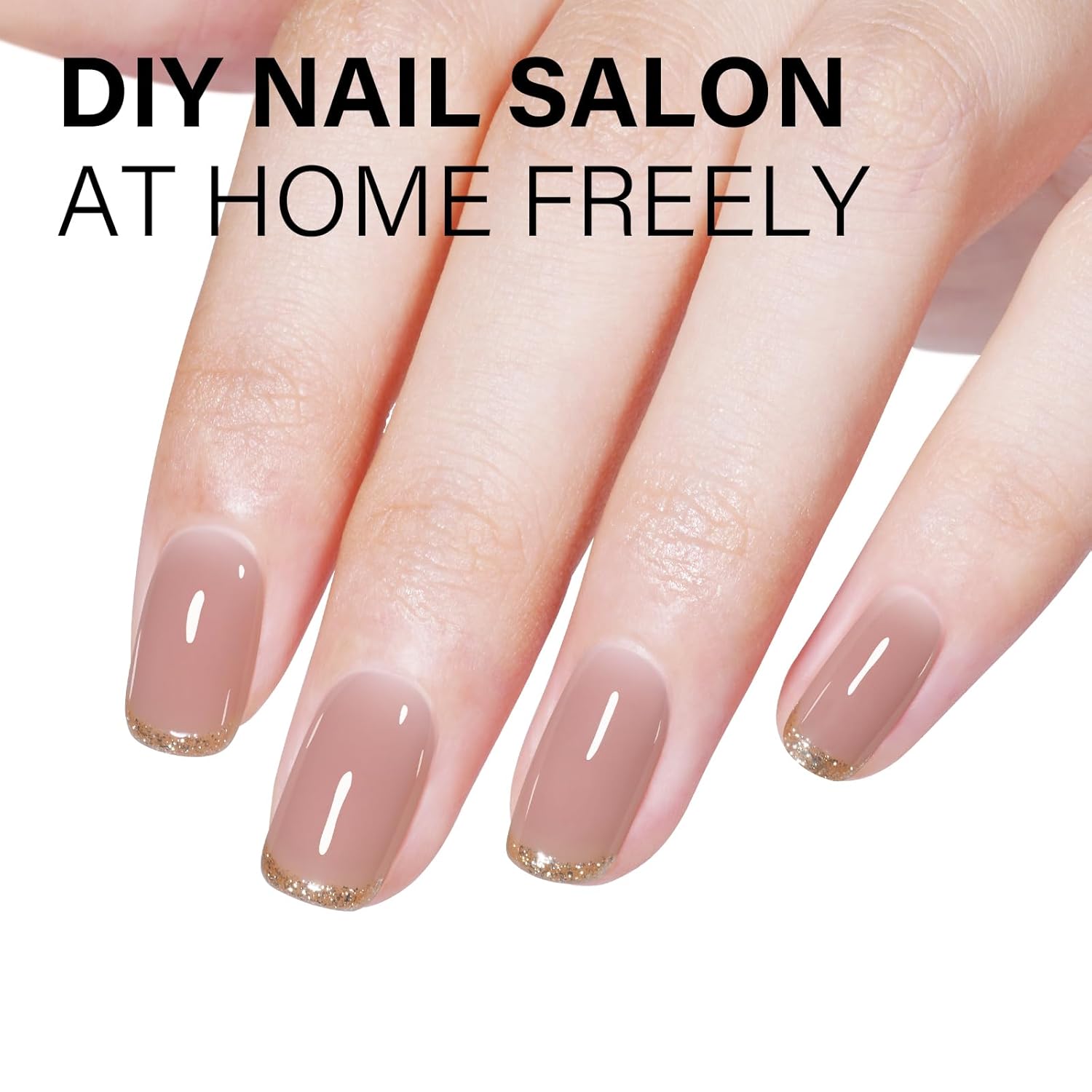 AILLSA Nude Gel Polish Dark Nude Gel Nail Polish Natural Translucent Soak Off U V Neutral Color Sheer Base Nail Gels Polish for Nail Art DIY French Manicure at Home 15 ML GB55 - Image 2