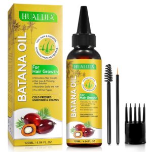 120ml Batana Oil for Hair Growth, Raw Batana Oil Dr Sebi from Honduras Promotes Hair thickness, Unrefined & Natural Batana Hair Oil Prevent Hair Loss, Eliminates Split Ends, 4.04 FL. OZ