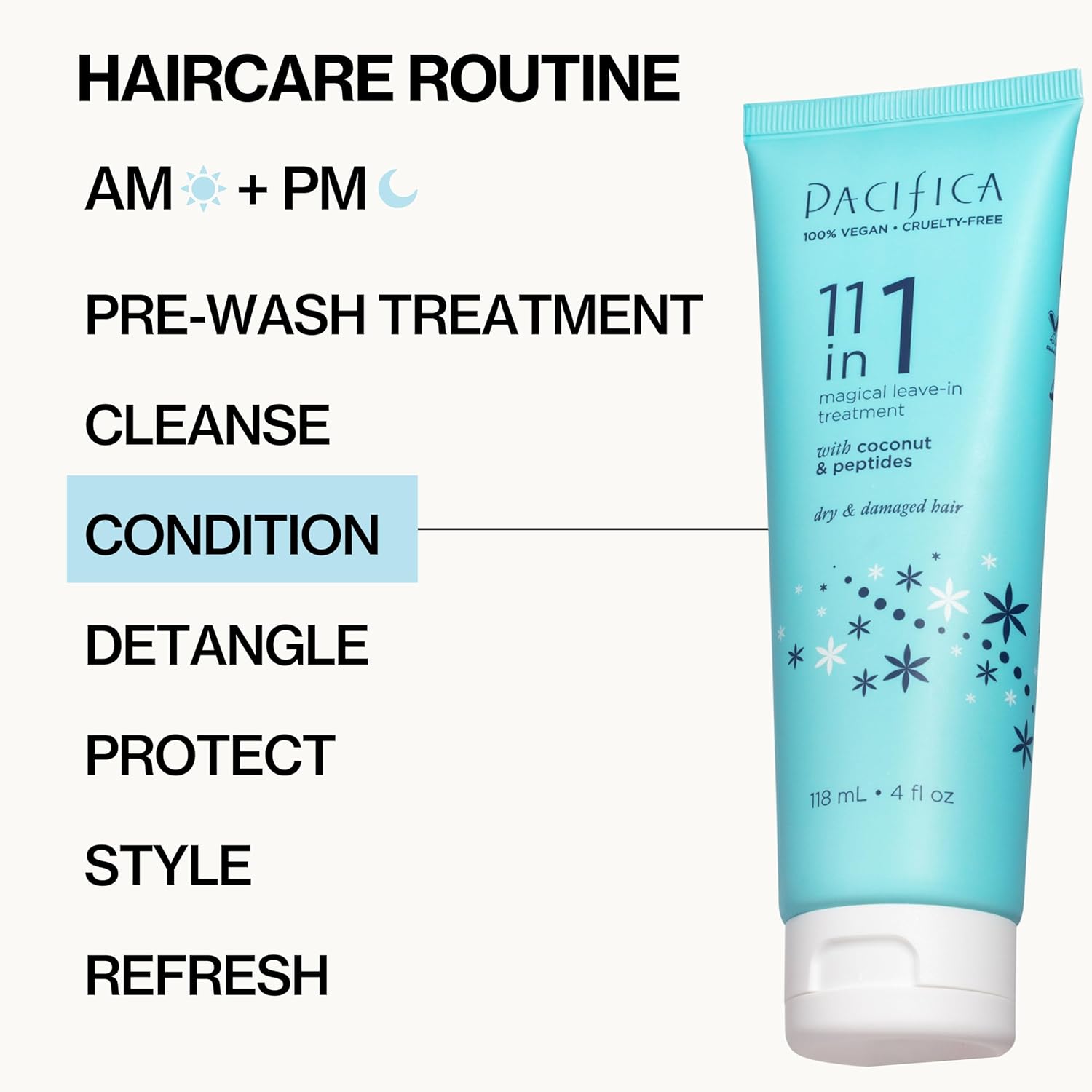 Pacifica Leave In Conditioner - 11 in 1 Magical Hair Treatment - Strengthen & Repair Damaged Hair - Deep Conditioning for Dry Hair Adds Shine & Anti-Frizz for Straight, Wavy & Curly Hair Care, Vegan - Image 11